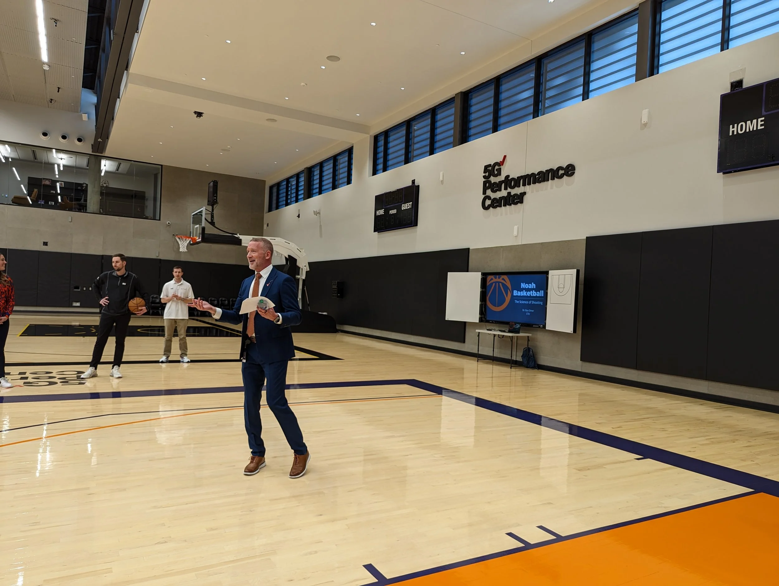 Media for a Verizon 5G event with the NFL, NBA, and Phoenix Suns