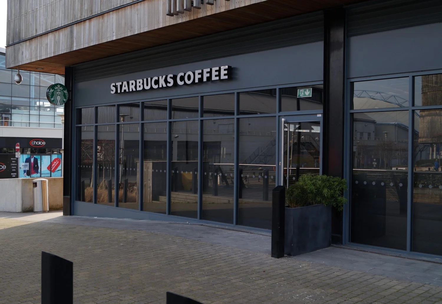 Aluminium <em>store fronts</em>, built to British standards.