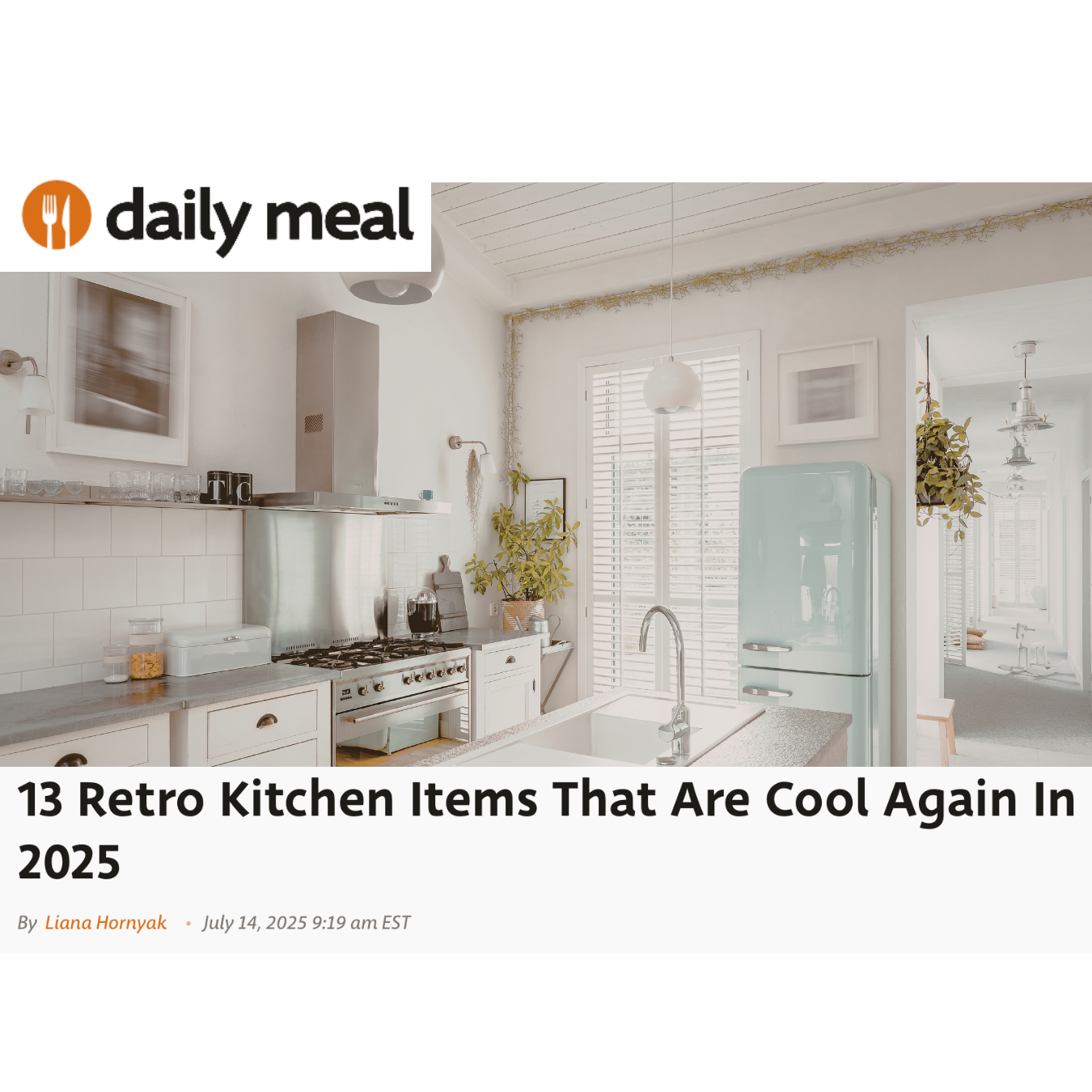 "13 Retro Kitchen Items That Are Cool Again In 2025" editorial feature for the Daily Meal