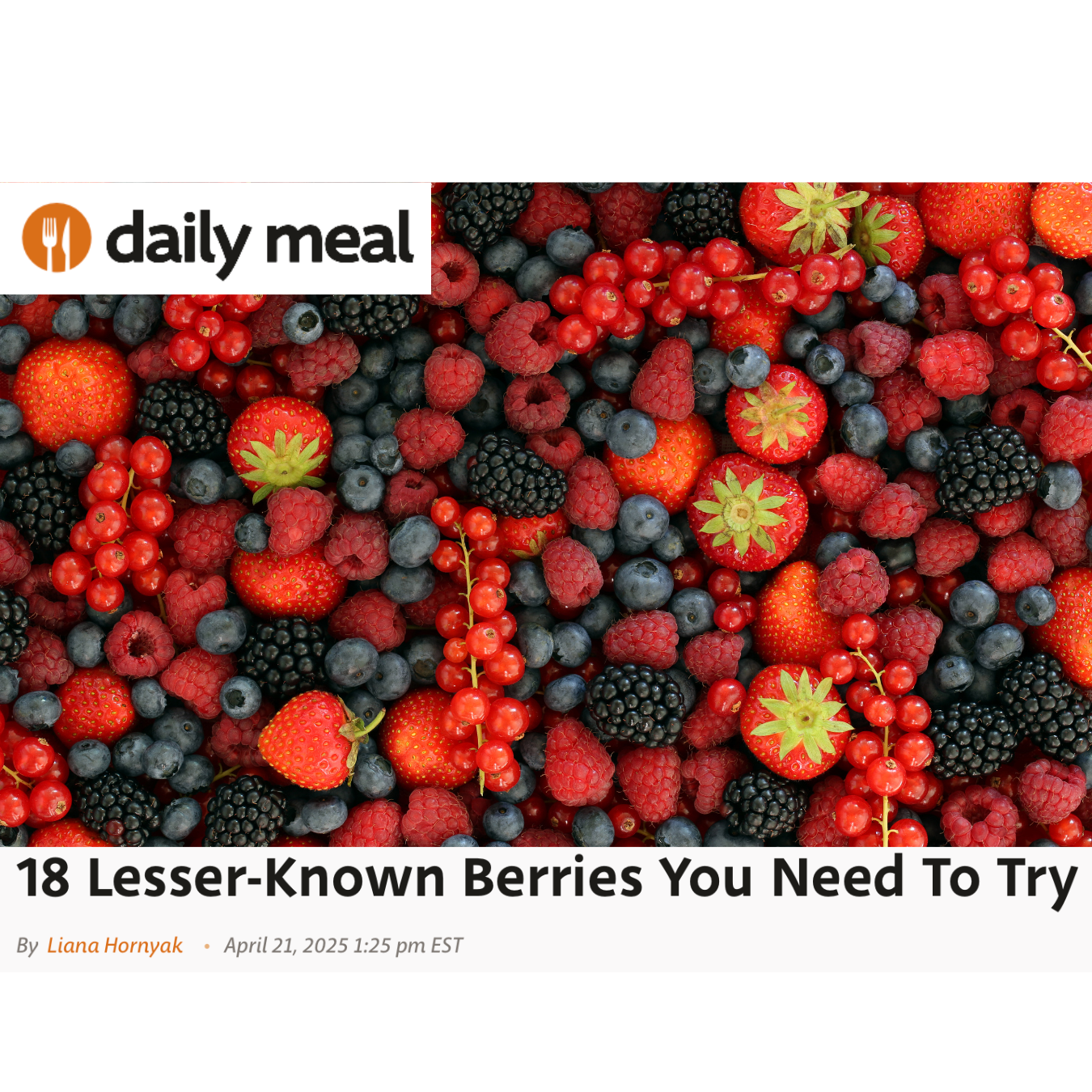 "18 Lesser-Known Berries You Need To Try" editorial feature for the Daily Meal