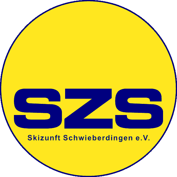 Logo des Skizunft Schwieberdingen e.V. mit gelbem Hintergrund und blauer Schrift 'SZS'