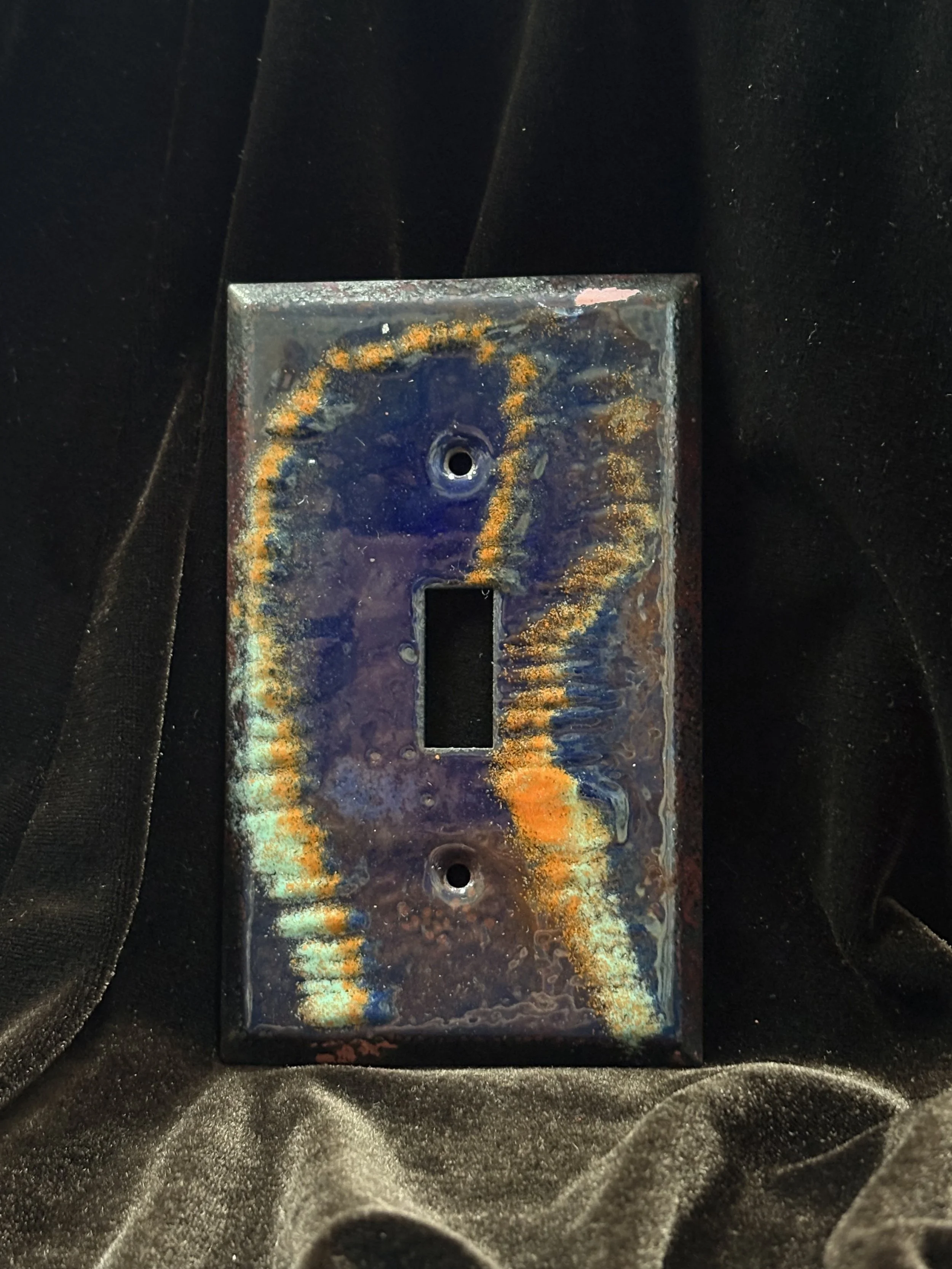 Blue Sand Swirl Switchplate