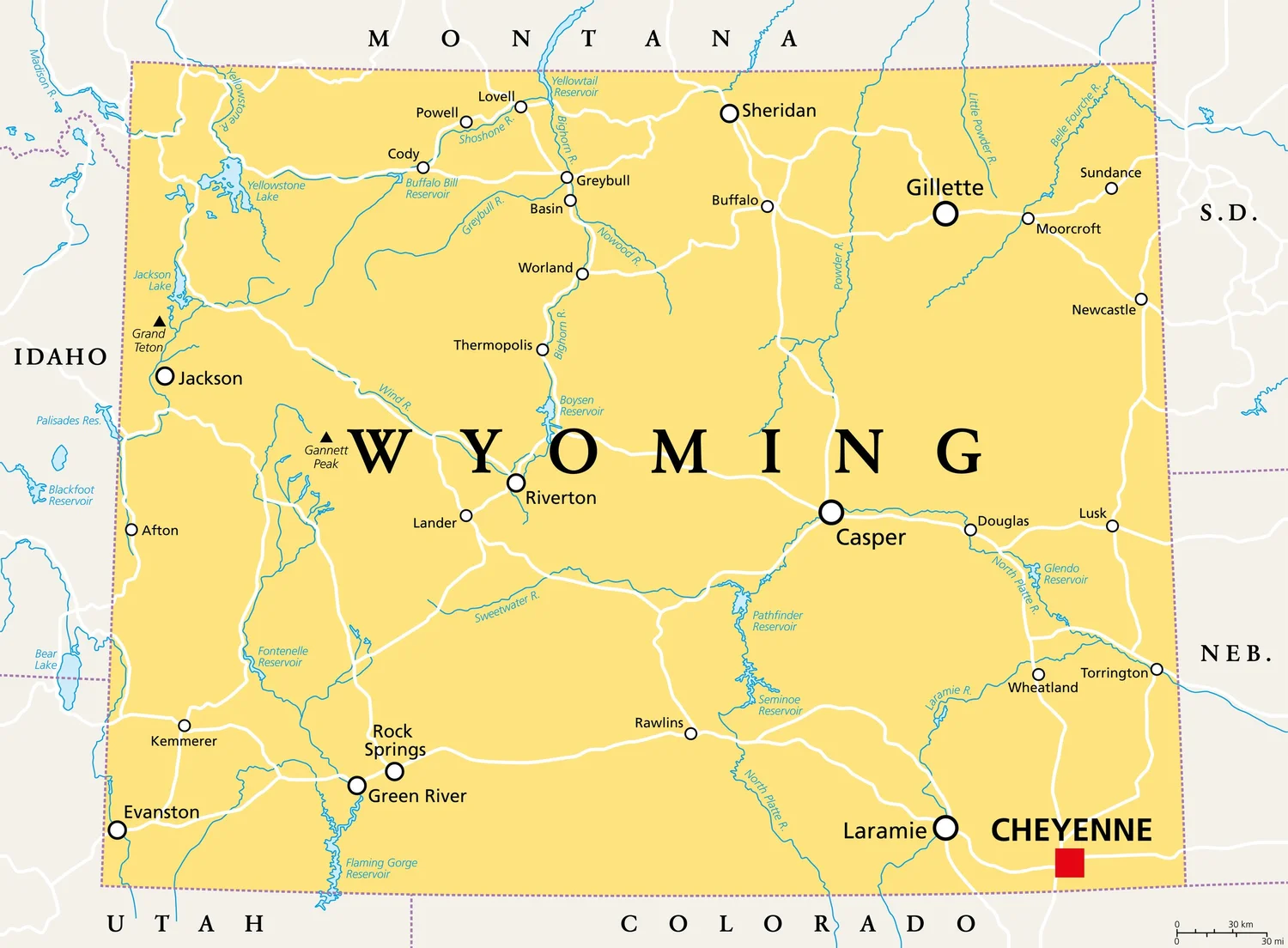 Wyoming Map