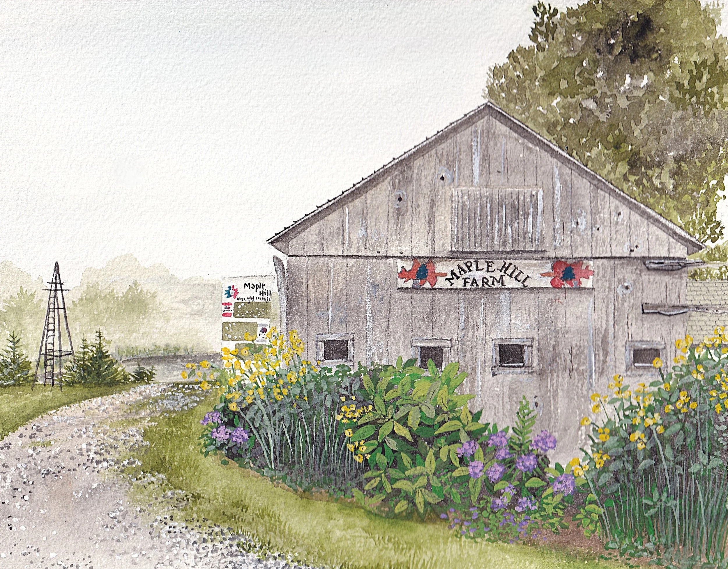 "Maple Hill" 8x10 Watercolor