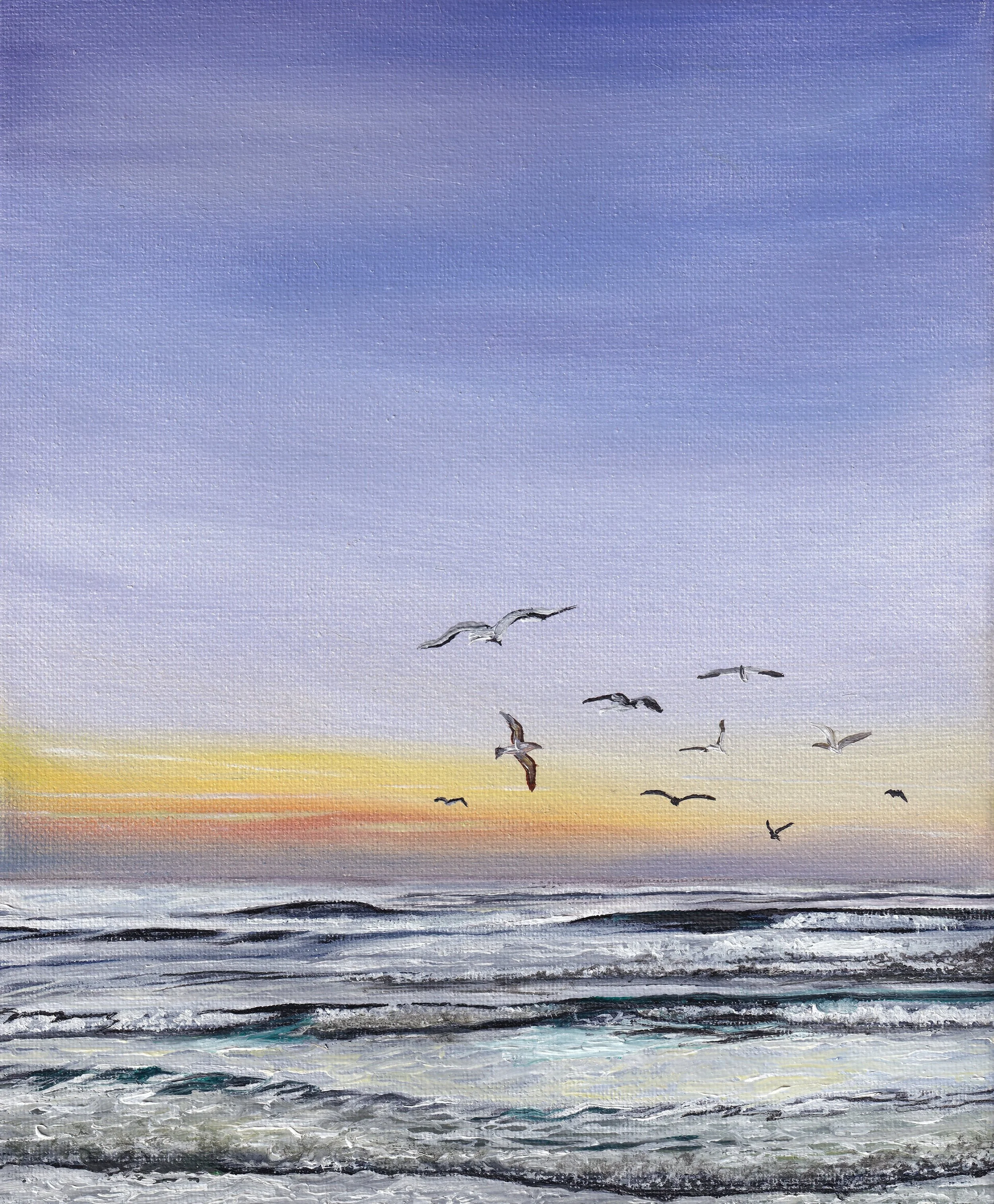 "Soaring Seas" 8x10 Oil, SOLD