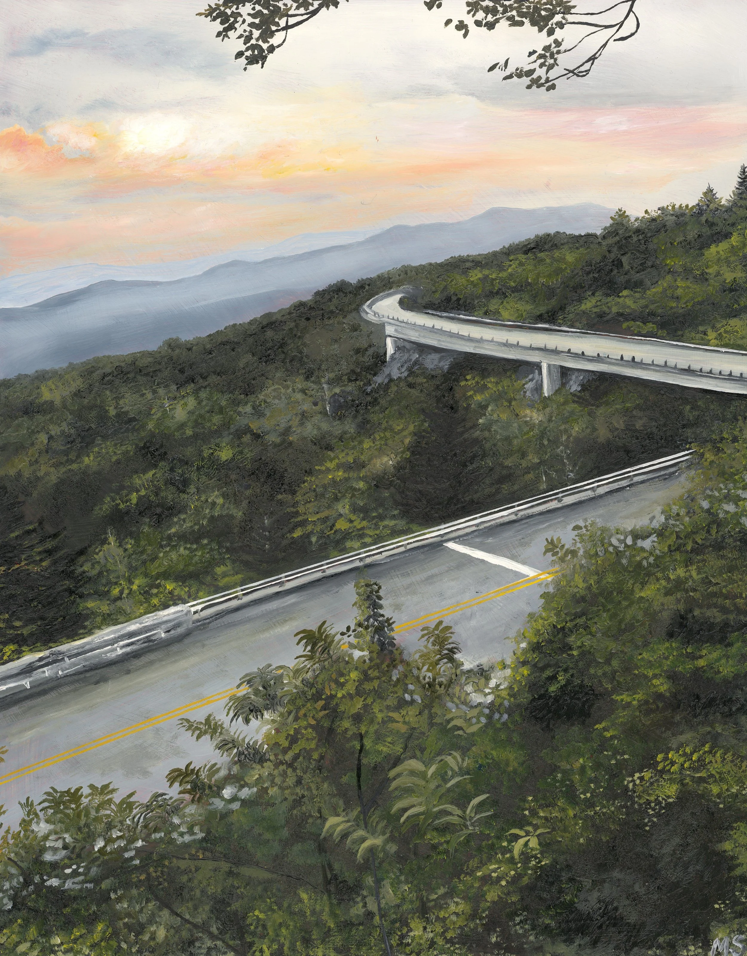 "Linn Cove Viaduct" 11x14 Oil