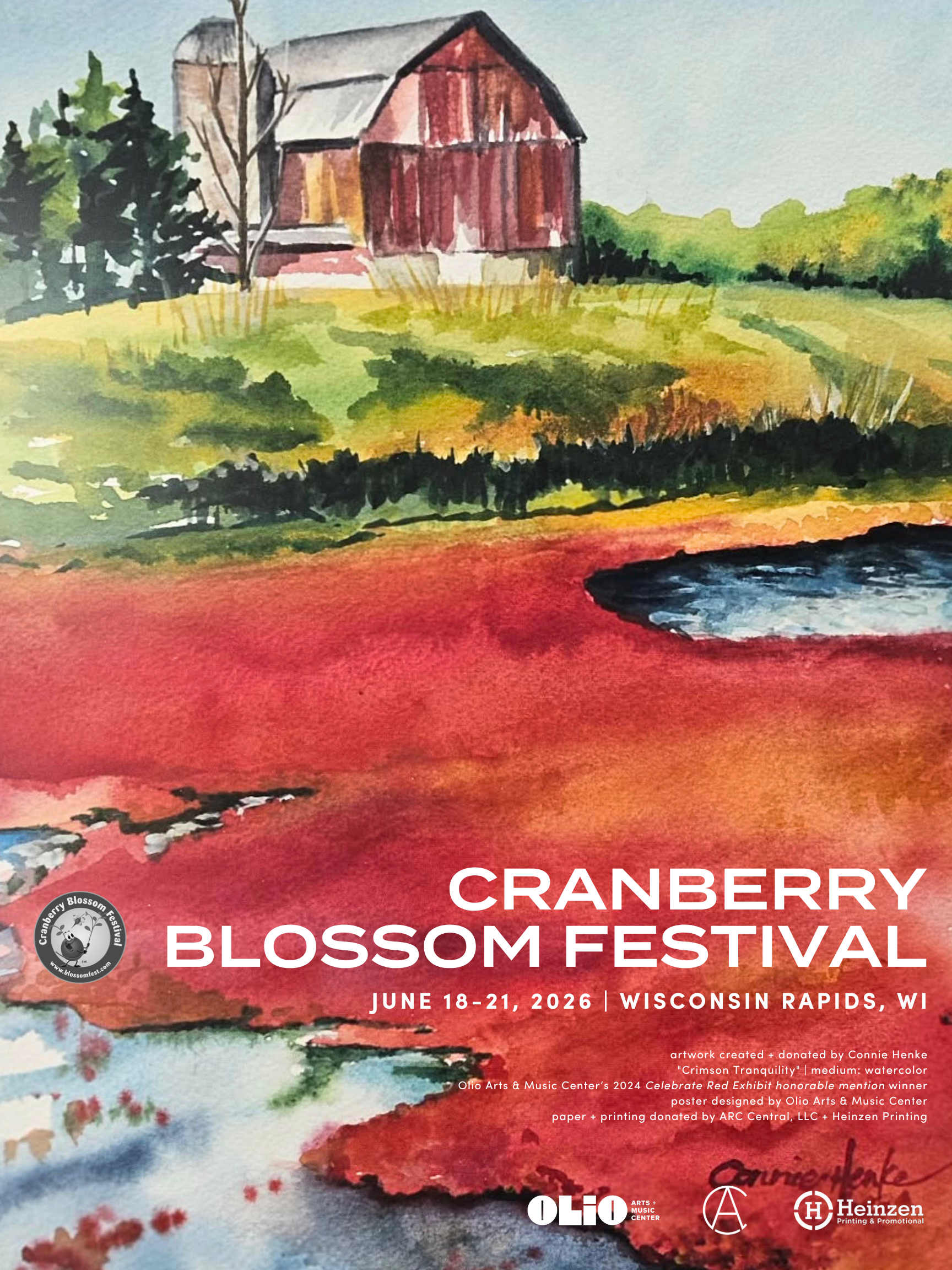  2026 
"Crimson Tranquility" 
Connie Henke 
18"x24"
