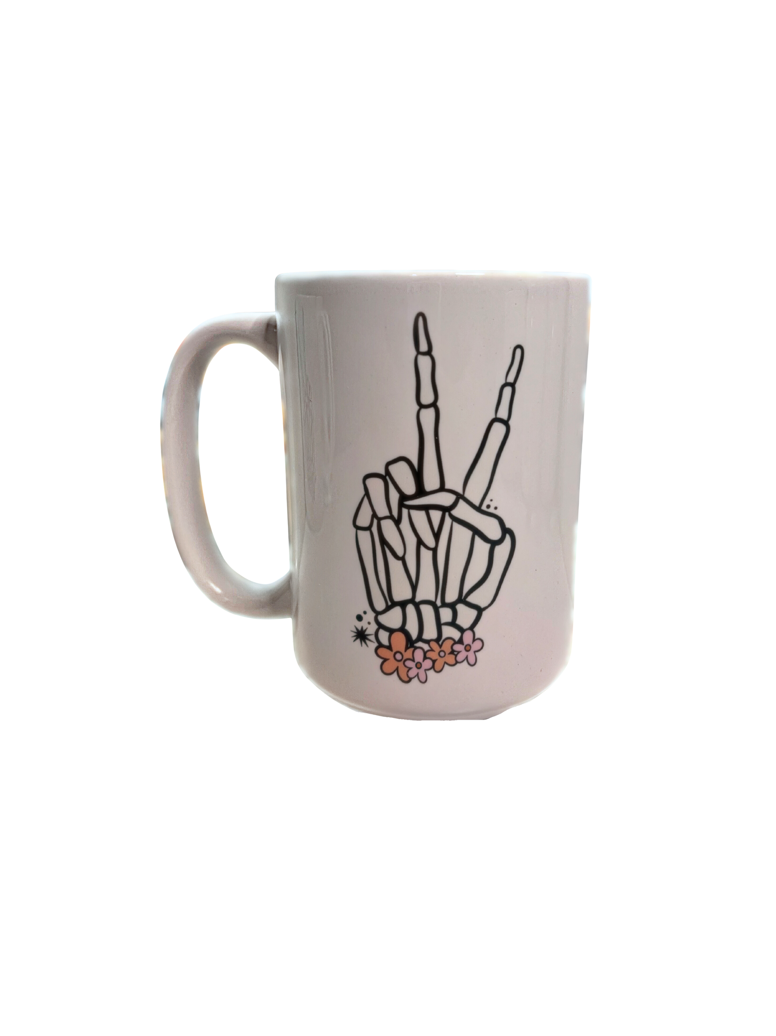 Peace Out Skelly Ceramic Mug