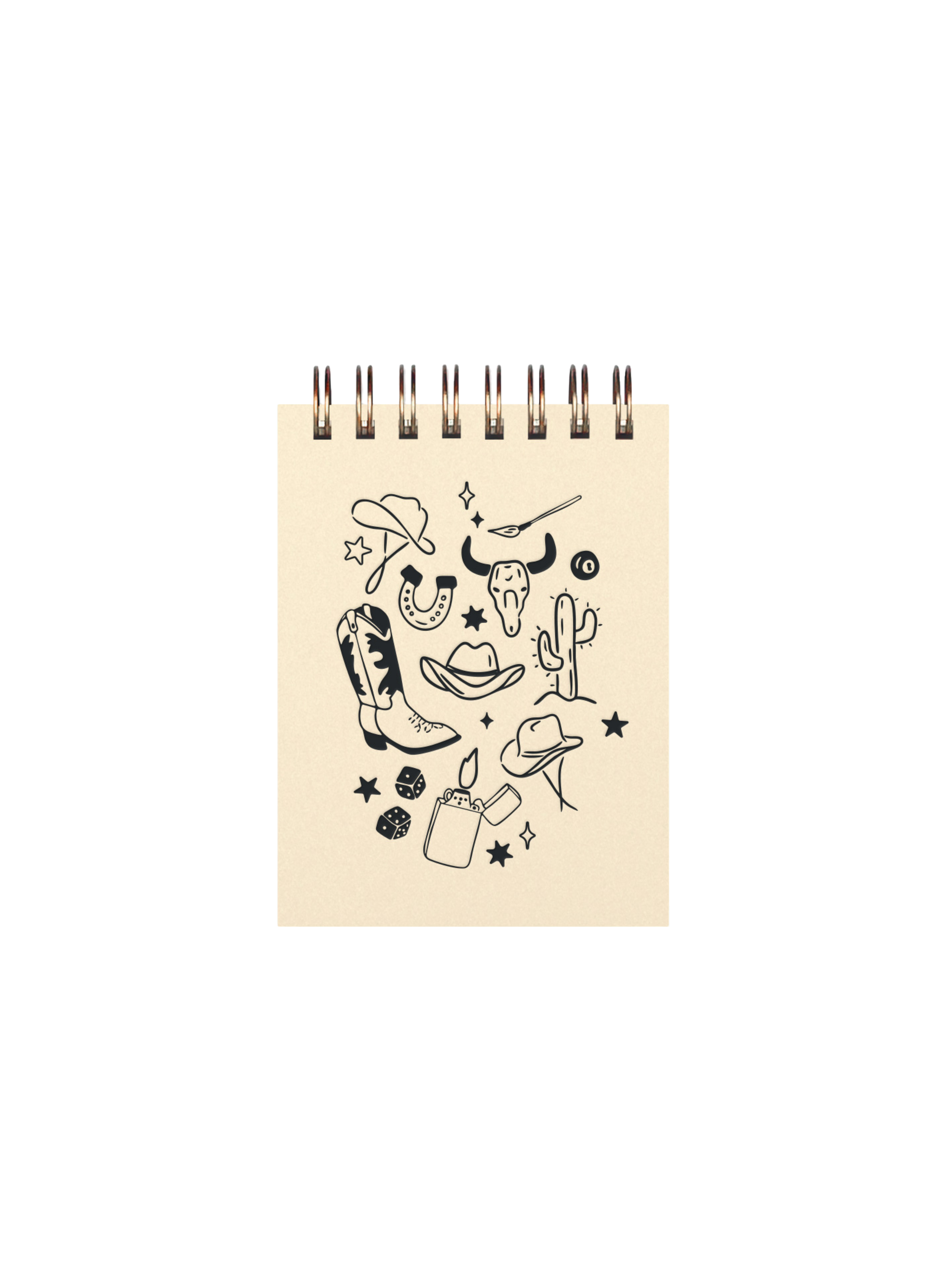Western Doodle Mini Jotter Notebook