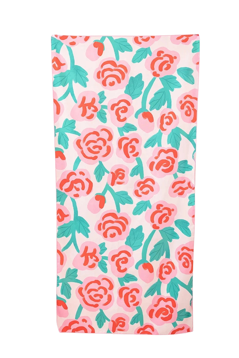 Roses & Gingham Double Sided Quick Dry Towel