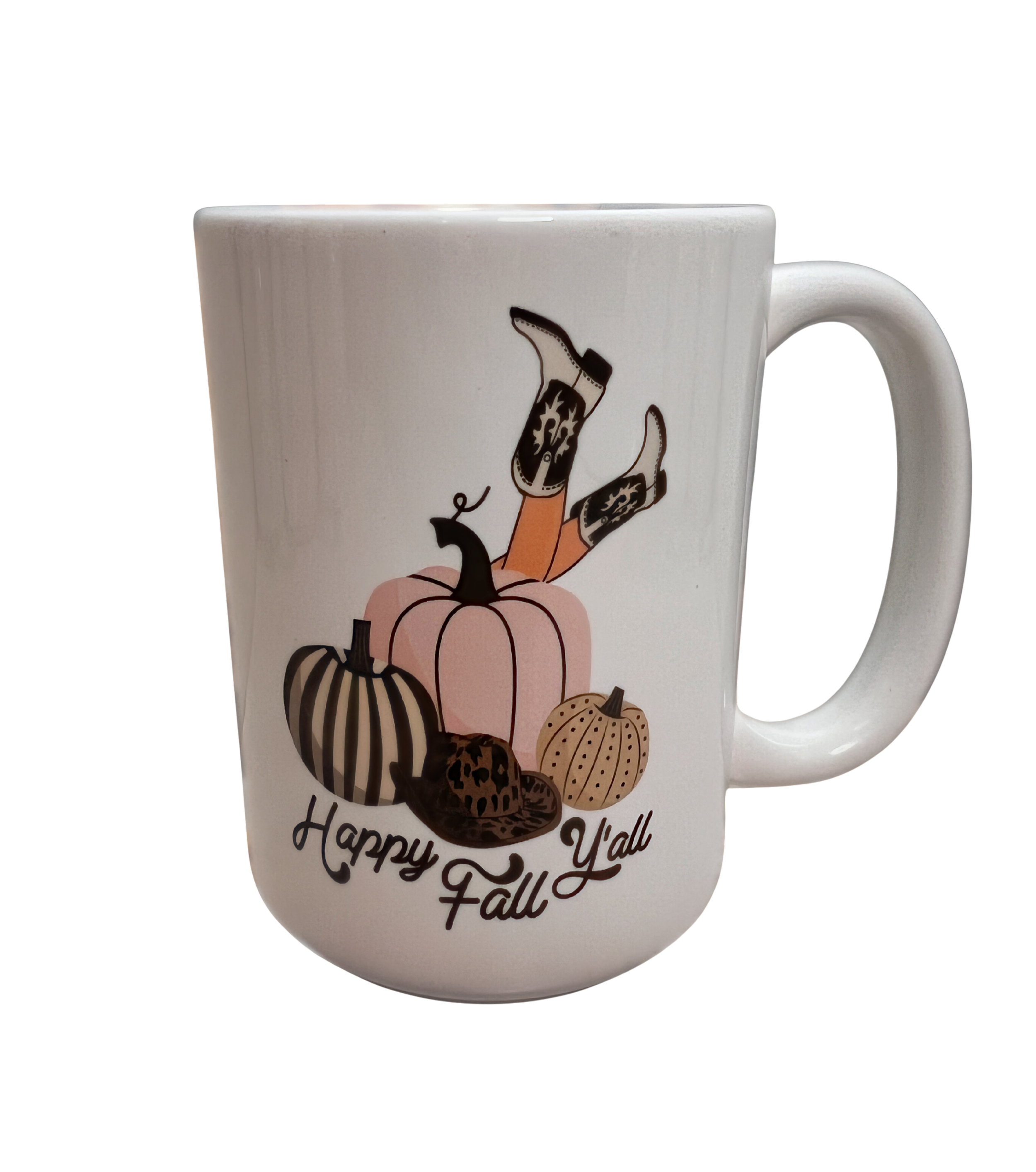 Happy Fall Y'all Western Ceramic Mug