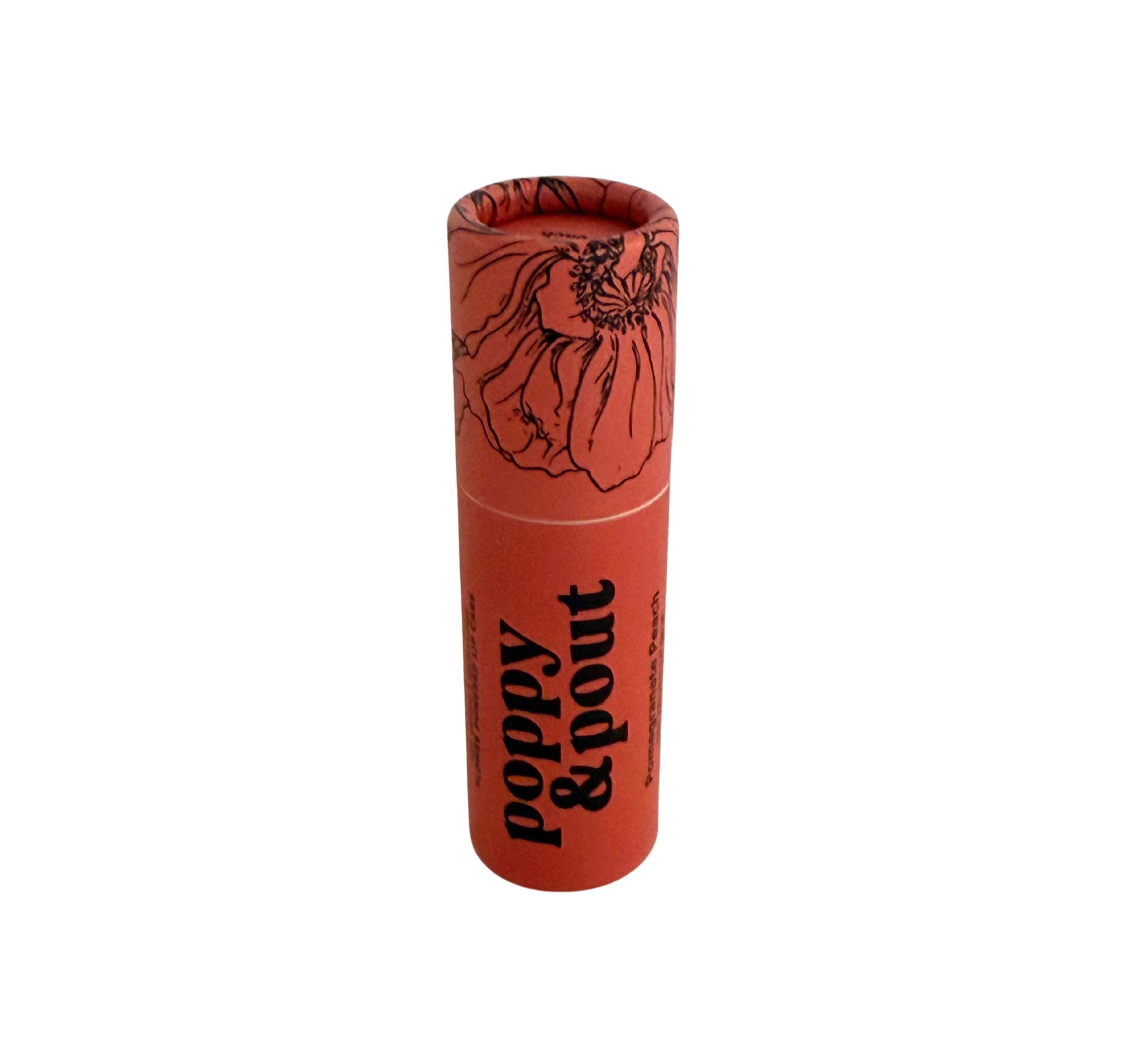 Poppy & Pout Lip Balm - Pomegranate Peach