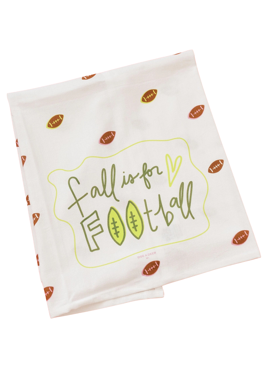 Doe A Deer: Fall Is For Football Flour Sack Towel