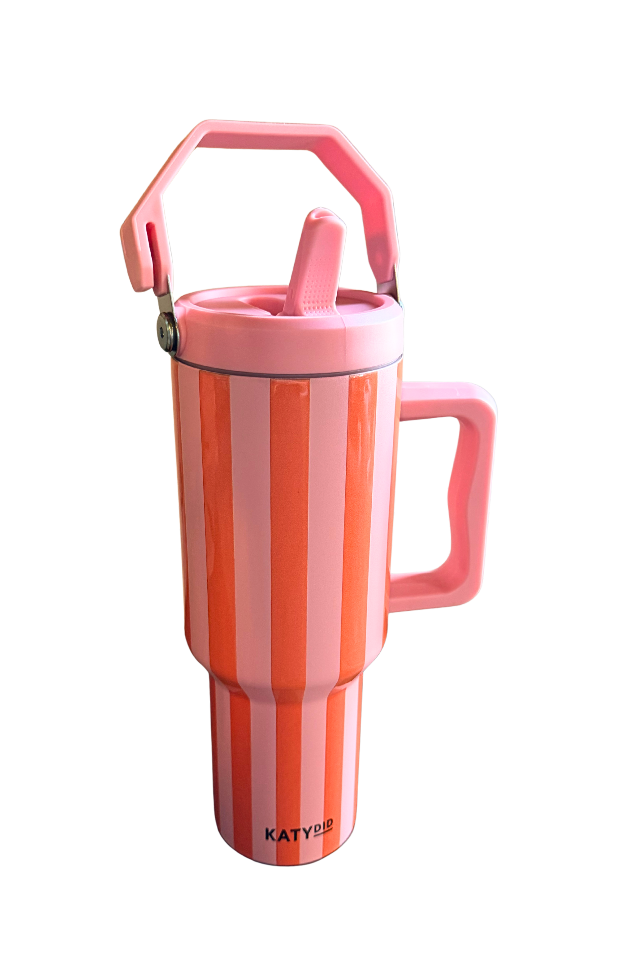 Pink & Orange Stripes Cabana Tumbler