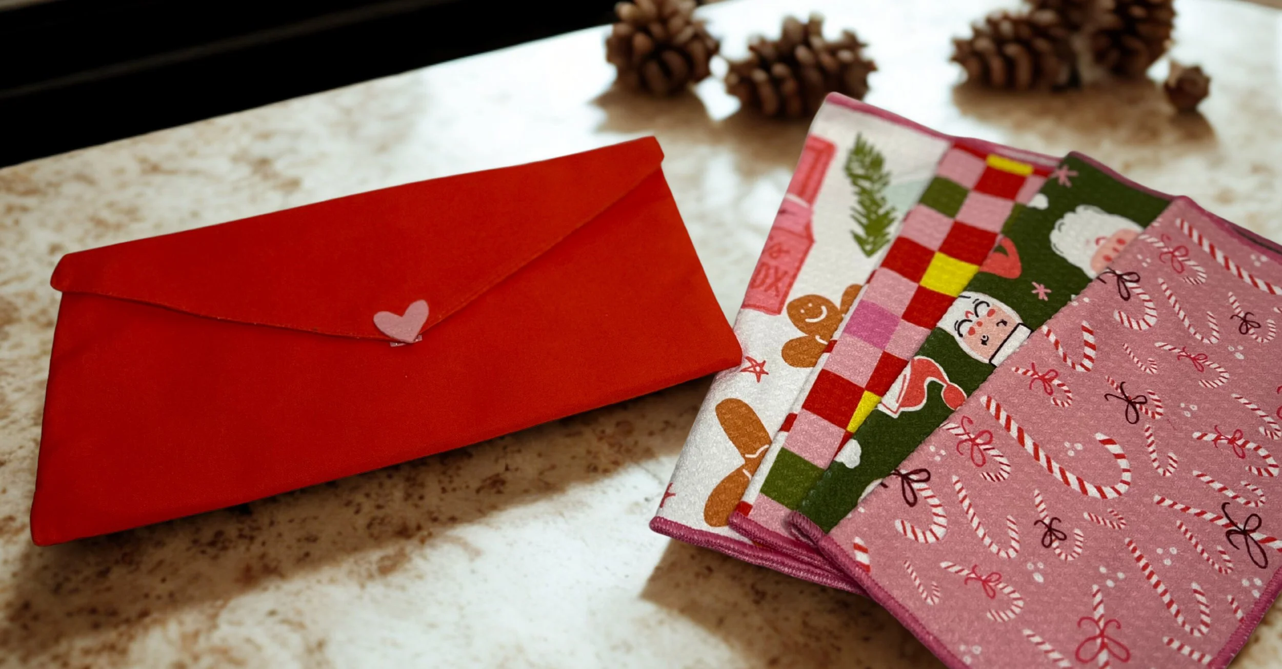 Doe A Deer: Letters to Santa Waffle Dish Cloths (Set of 4)