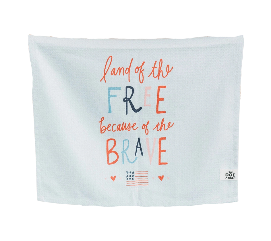 Doe A Deer: Land of the Free Waffle Towel