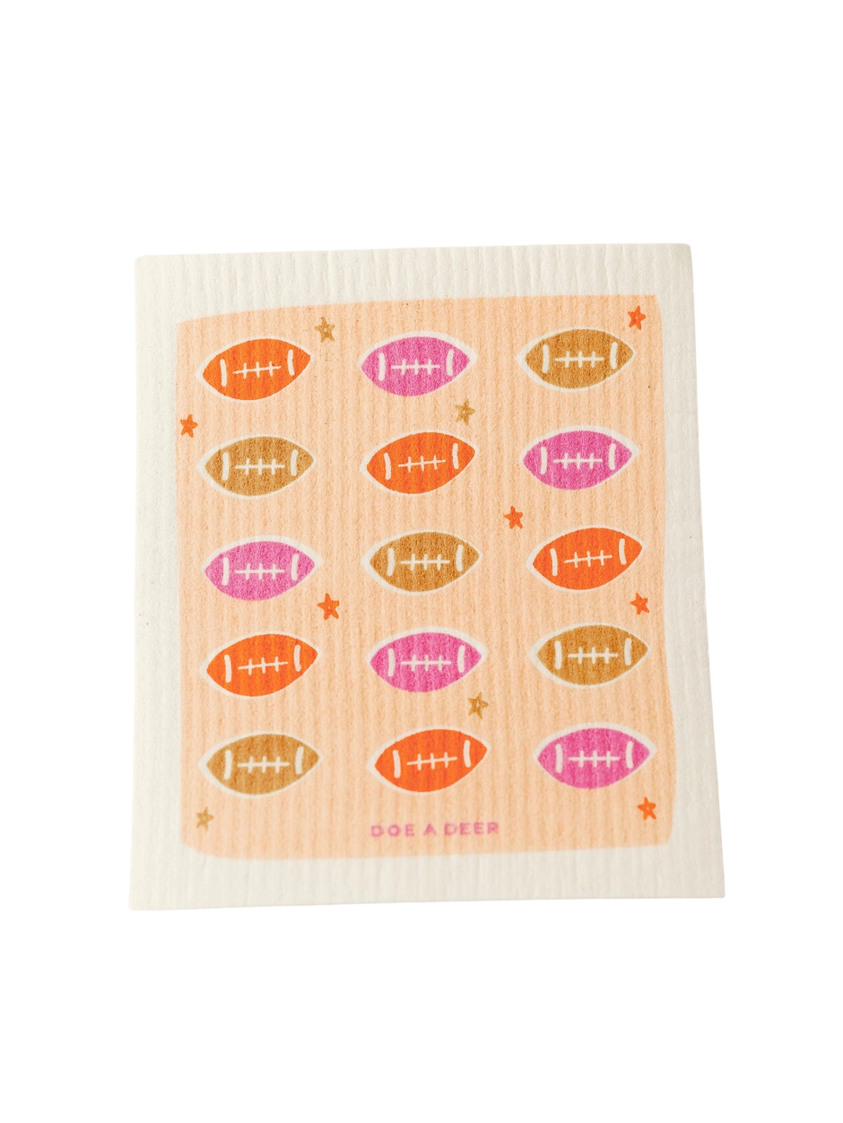 Doe A Deer: Football Swedish Dishcloth