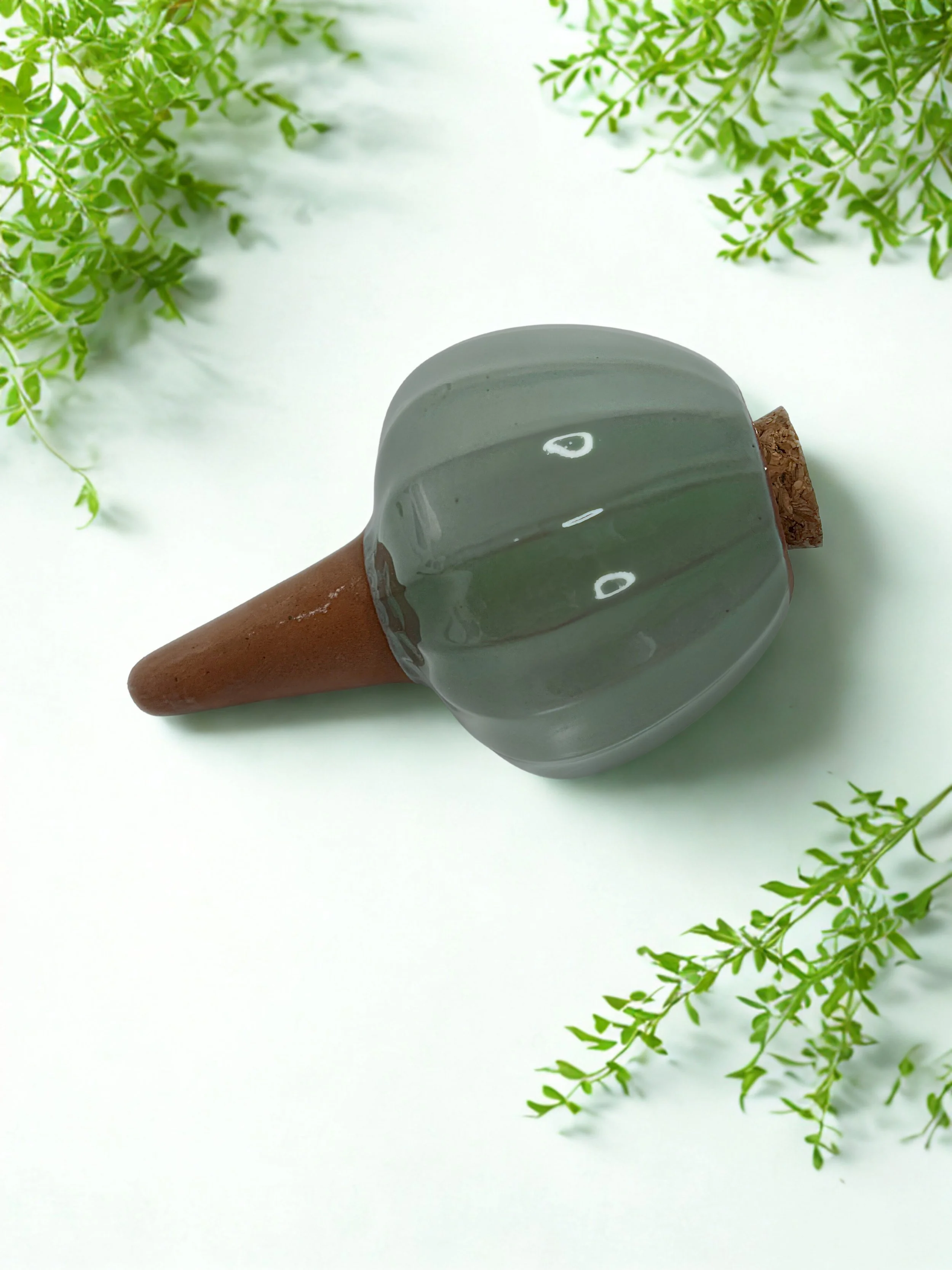 Terracotta Watering Bulb in Sage