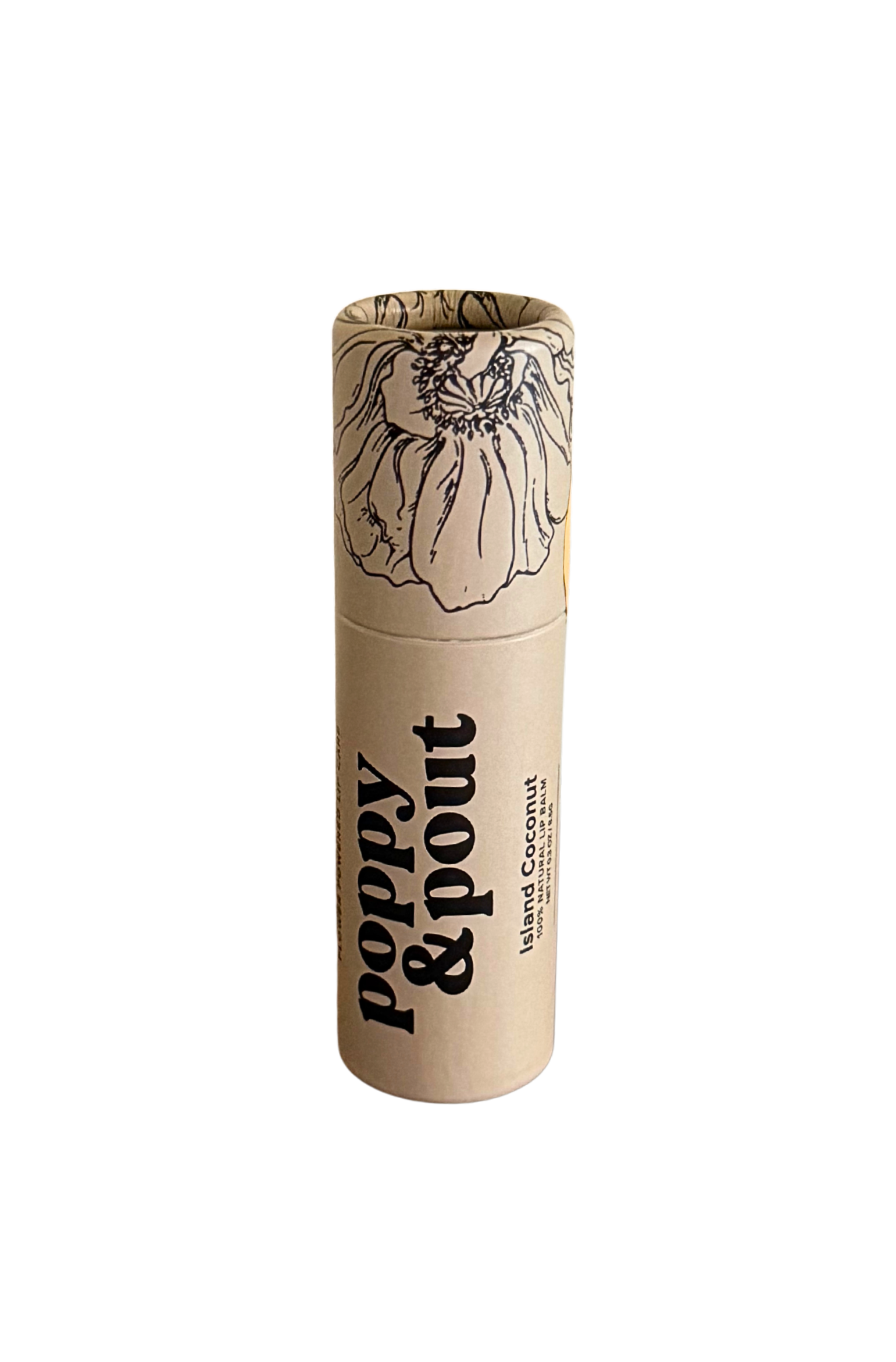 Poppy & Pout Lip Balm - Island Coconut
