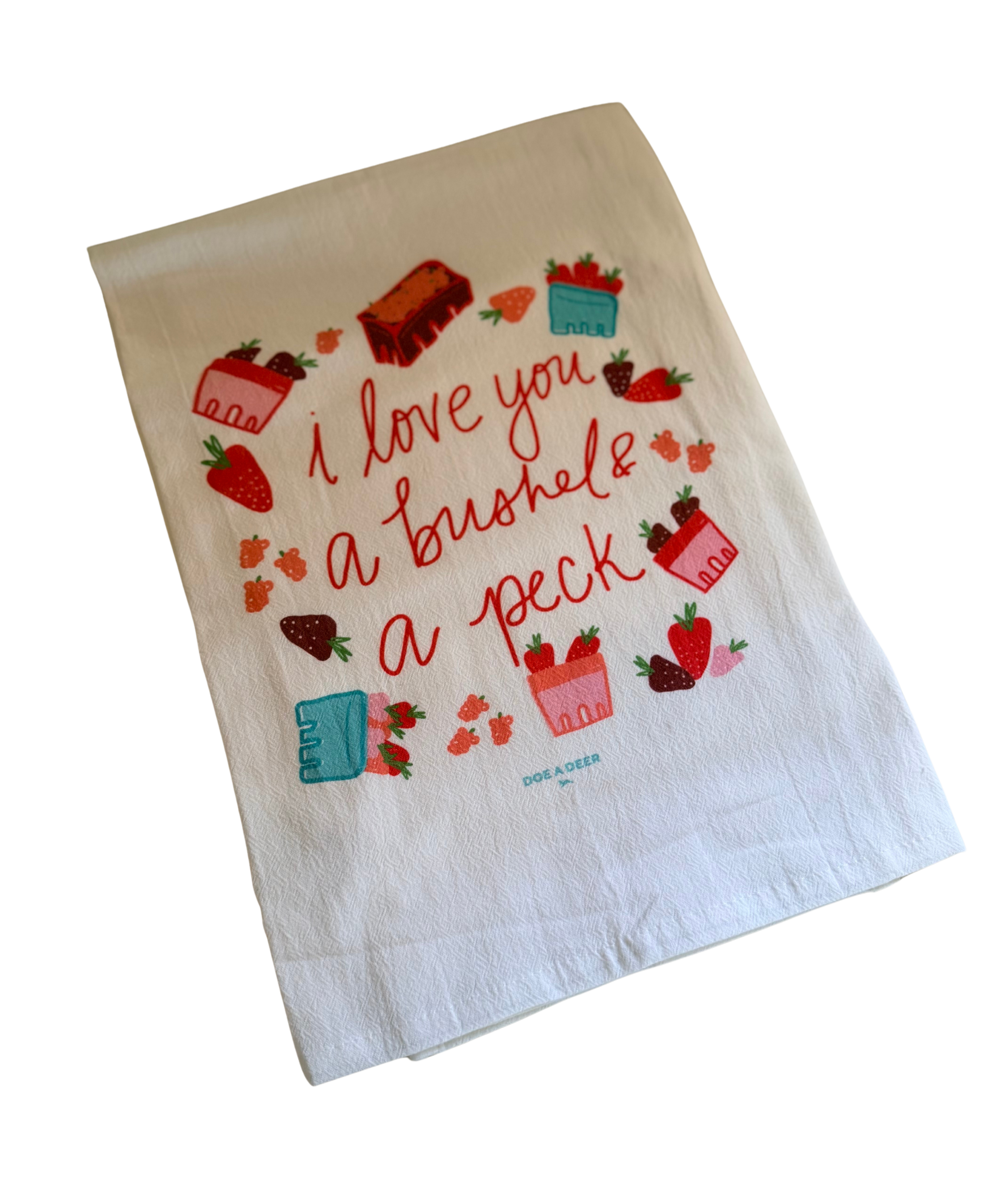 Doe A Deer Bushel & A Peck Flour Sack Towel