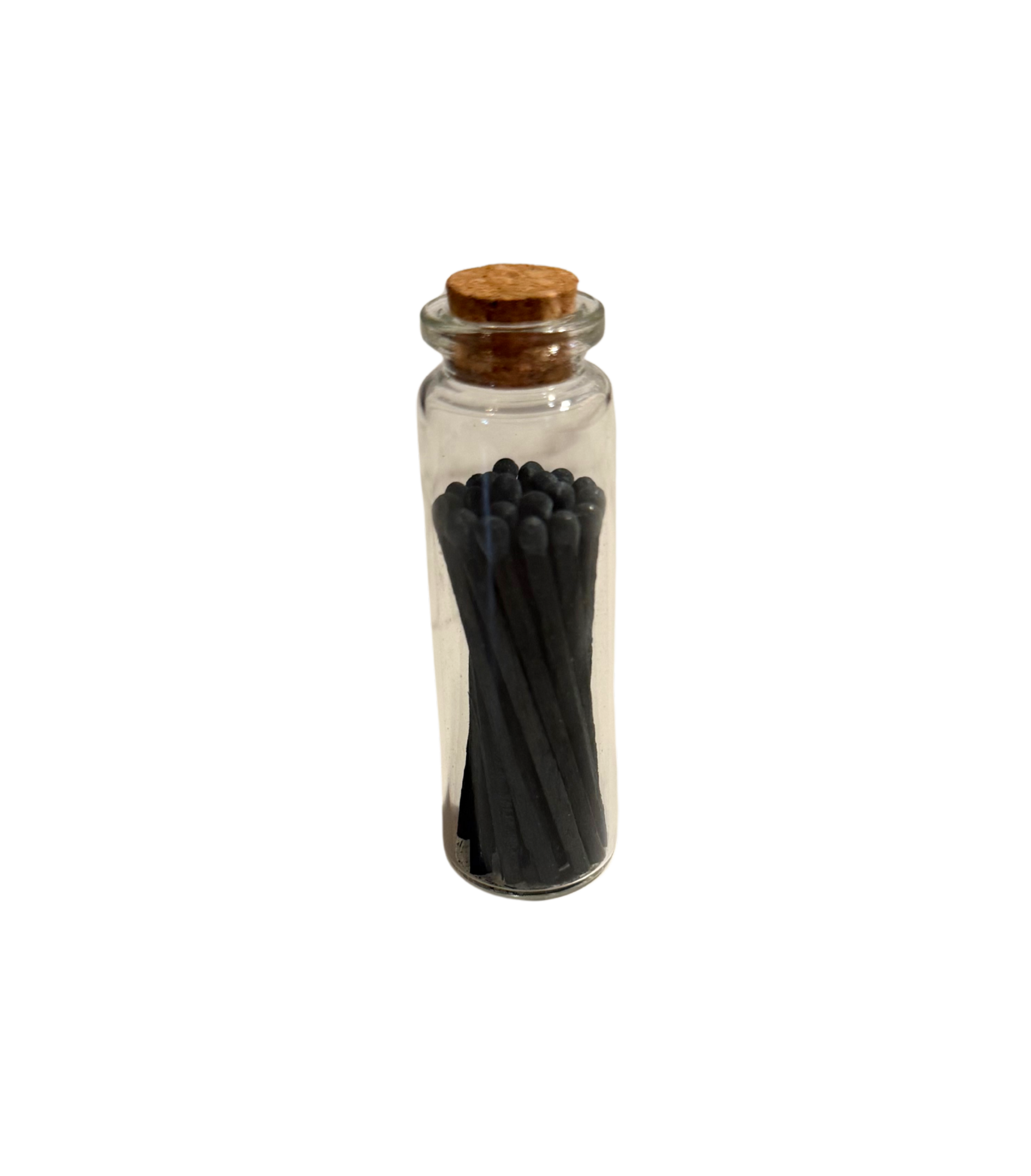 Matches in Glass Vial - Black