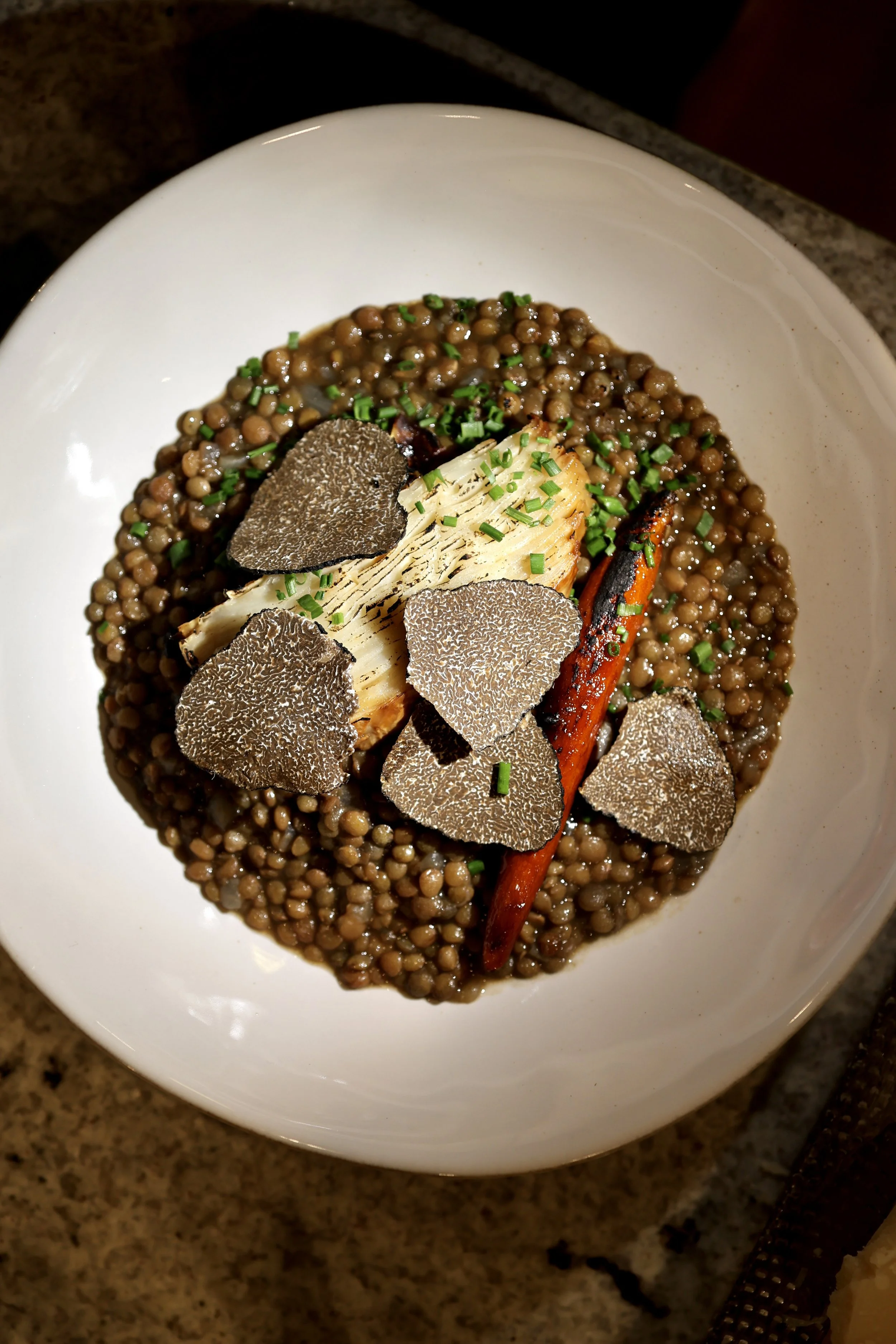 Truffle &amp; Celeriac Lentils