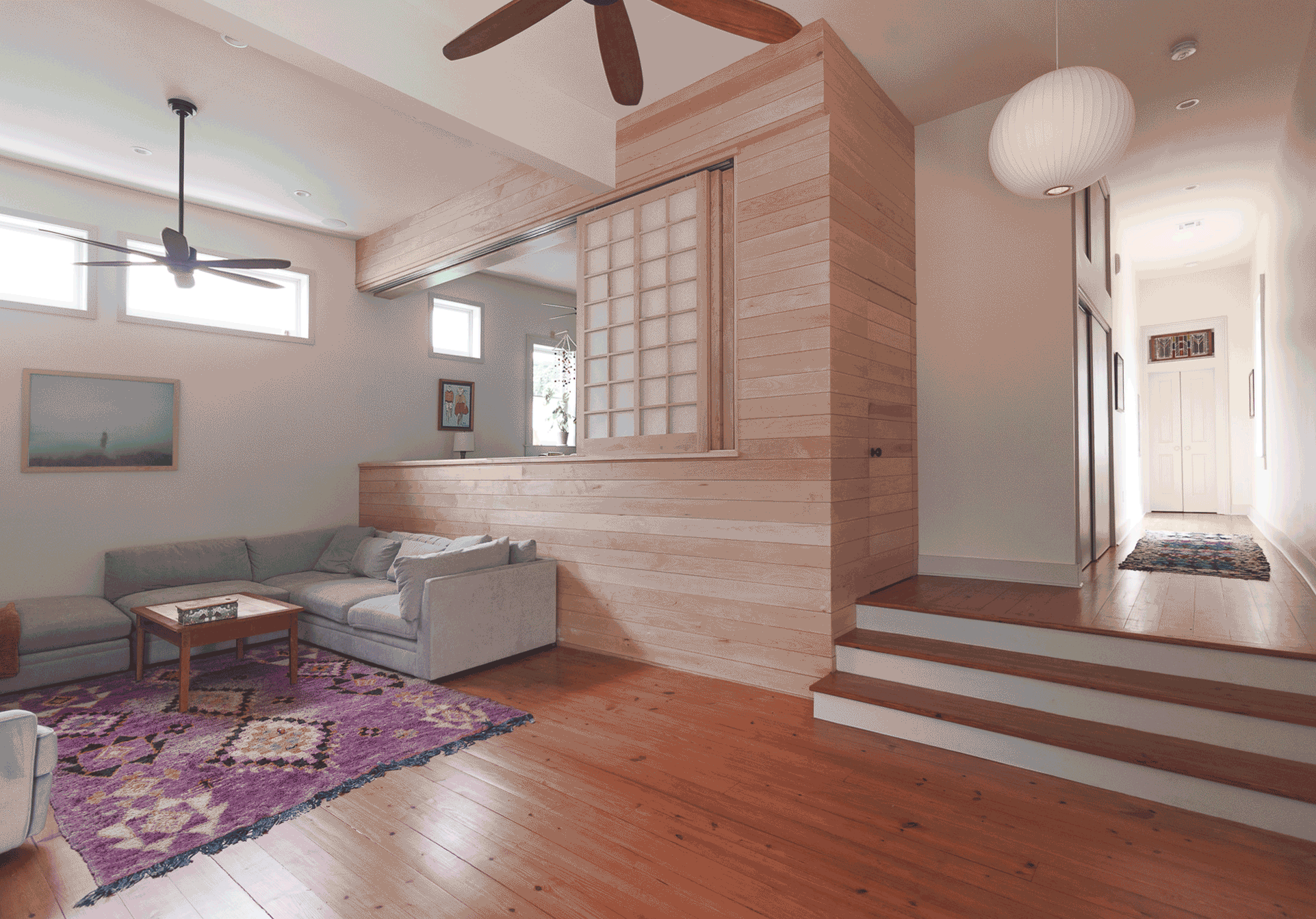 Custom folding screen for residential home