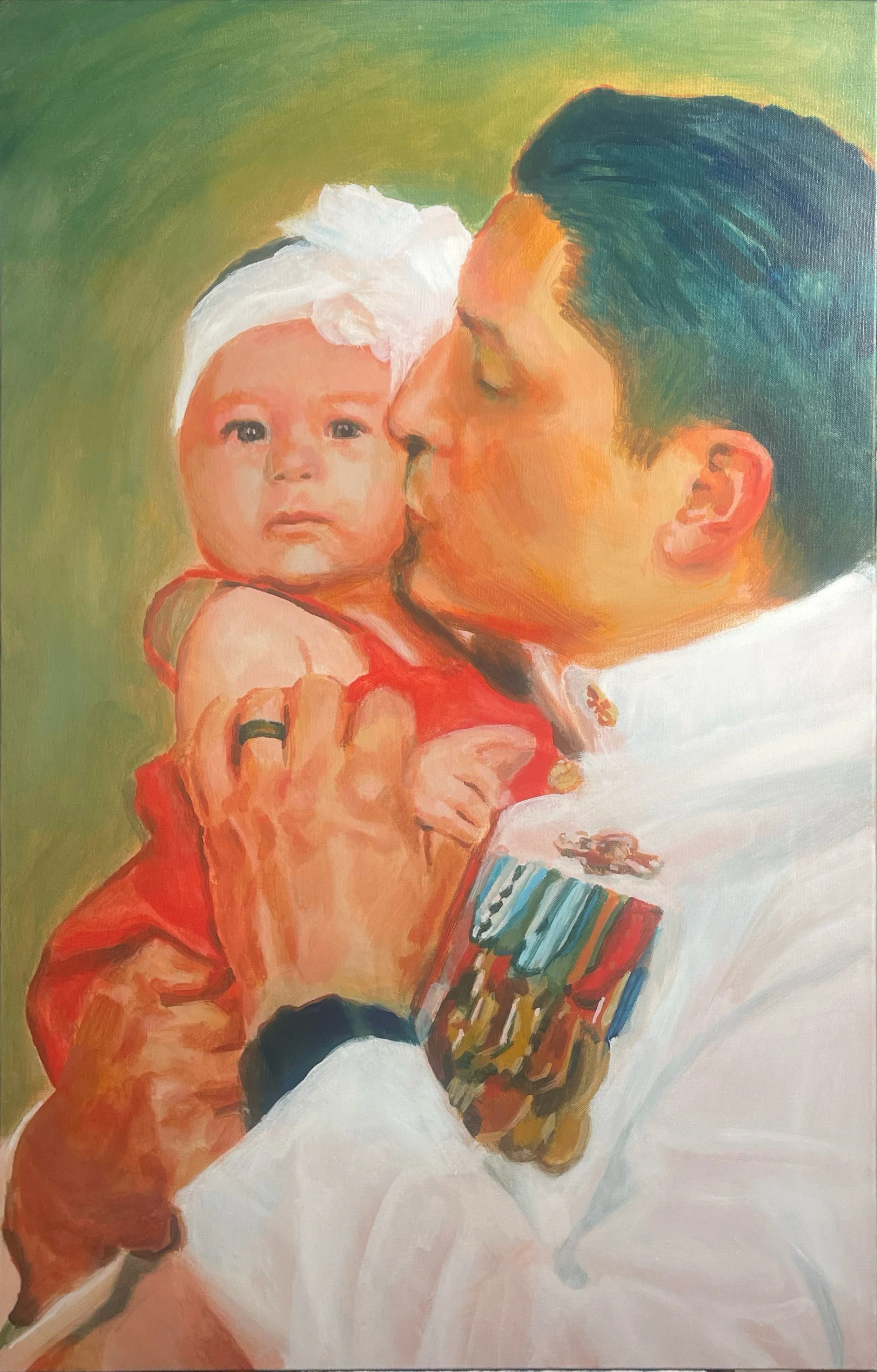 Gravity, 2025, Acrylic on canvas — 24" x 36".