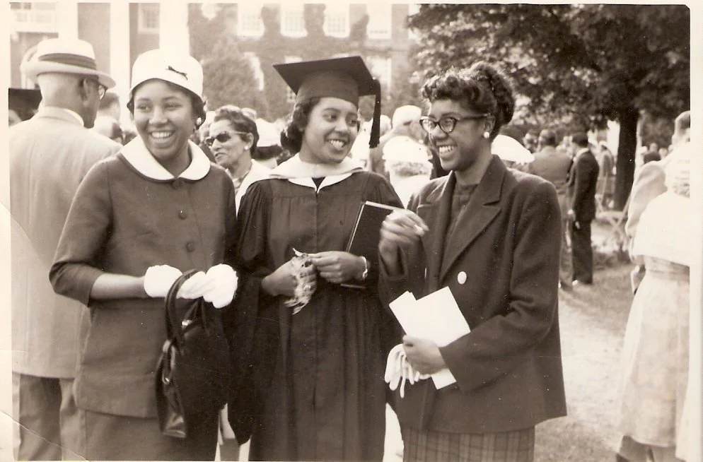 My Aunt Izzy's (Isabel) graduation; my Mother is on the left with my Aunt Virginia on the right.