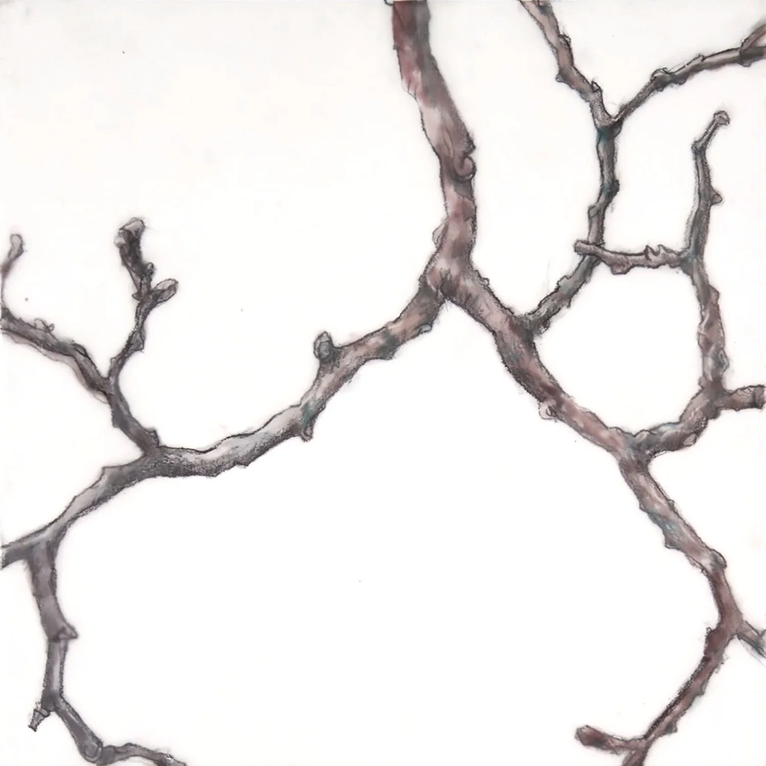 22,031 —  2022, Graphite, watercolor pencil, wax, and resin on panel, 8 X 8 inches