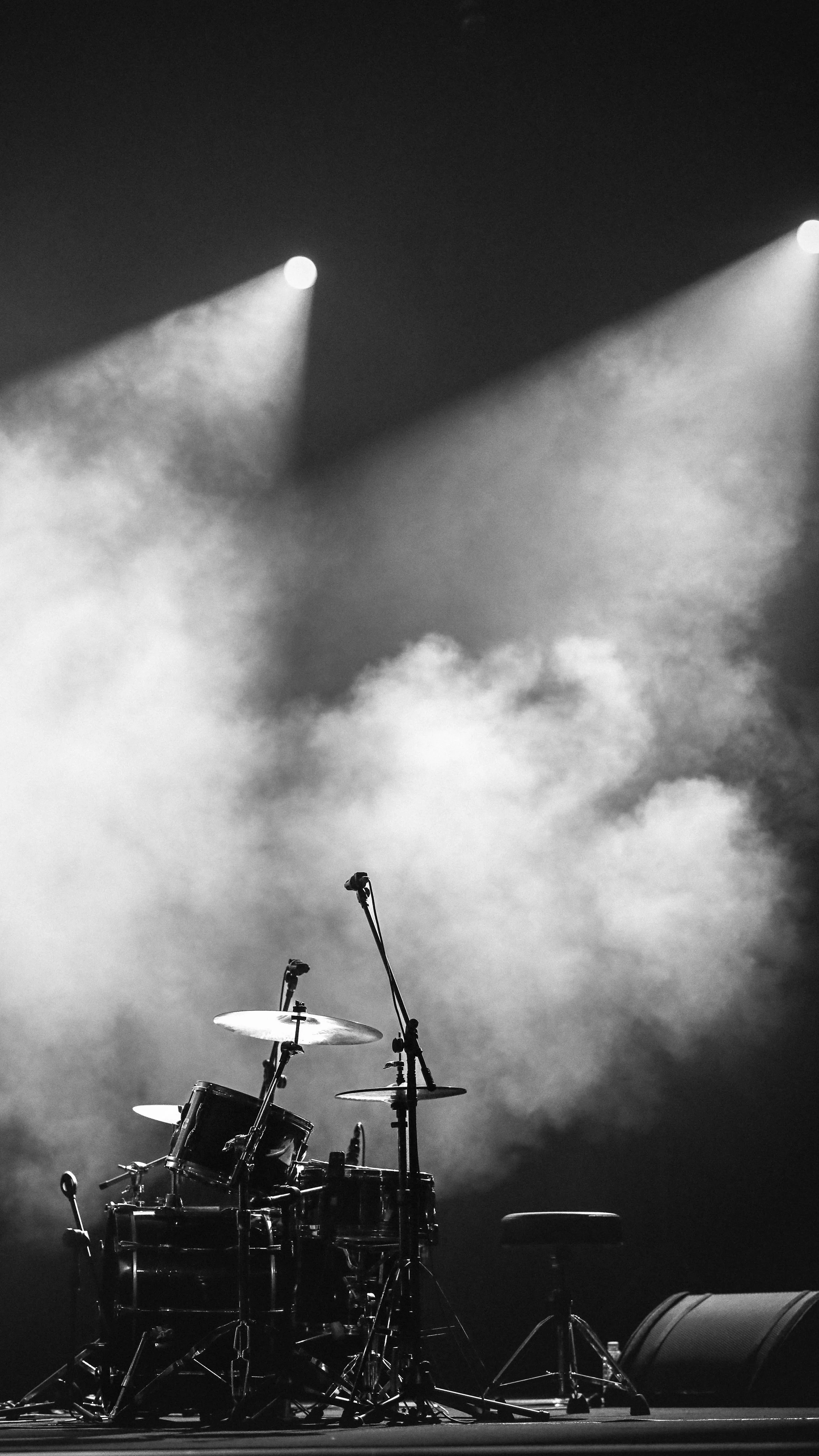 Hall stage light shinning from afar