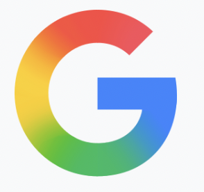 Google logo with a multicolored G in red, yellow, green, and blue.
