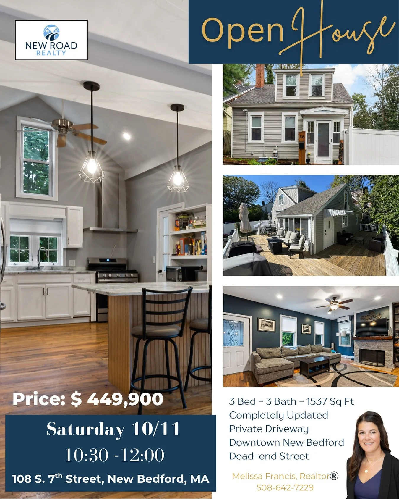 🚨 OPEN HOUSE TOMORROW &ndash; SATURDAY 10:30 AM to 12:00 PM!
📍 108 S. 7th St., New Bedford, MA

✨ This home has everything buyers are asking for &mdash; space, updates, privacy, AND location!
Tucked on a dead-end street just blocks from the waterfr