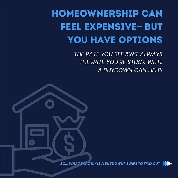 🏡 Homeownership can feel overwhelming&ndash; but the rate you see isn&rsquo;t always the one you&rsquo;re stuck
with. That&rsquo;s where a buydown comes in. 🤔 

💵 Think of it like pre-paying for savings: you can choose to lower your rate permane