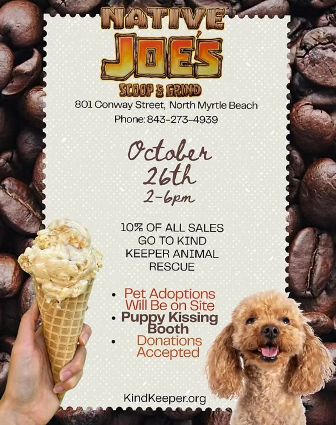 Hey guys please come out this Sunday and support!!! We are teaming up with @kindkeeper Animal Rescue for a friendly pup meet and greet & adoptions โจ happening this  Sunday (the 26th), from 2pm -6pm and 10% from all our proceeds for the day will g