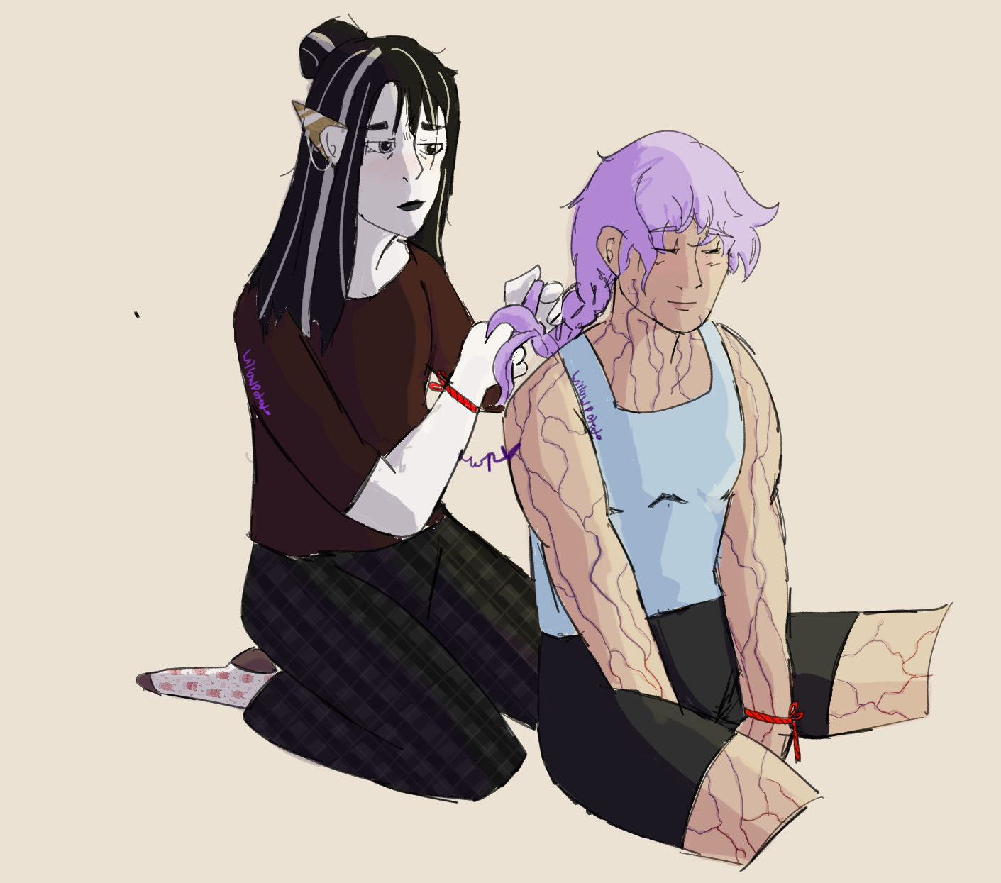 Digital art of Imogen and Laudna 8/3/24