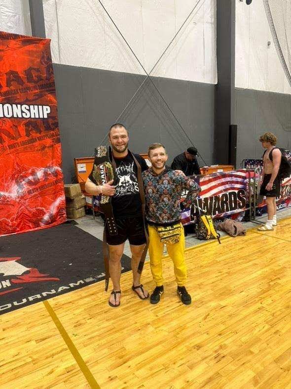  Gunnar with his instructor, Hunter Clagett, Bellingham MMA owner and Zenith BJJ Black Belt 