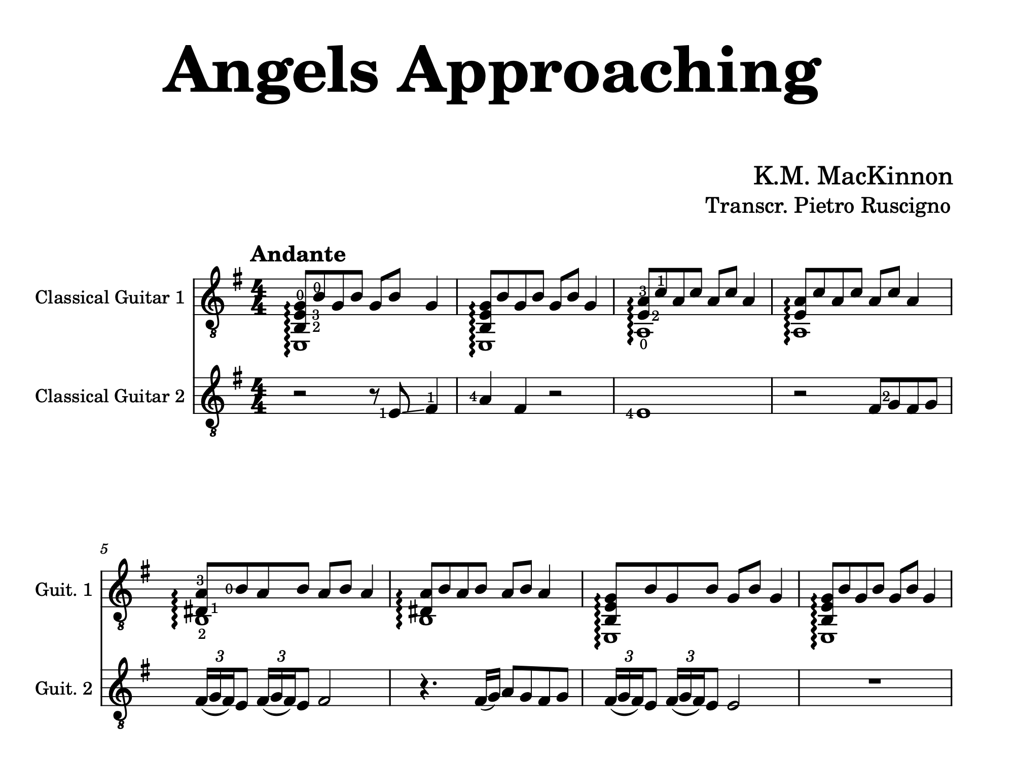 Angels Approaching sheet music K.M. MacKinnon