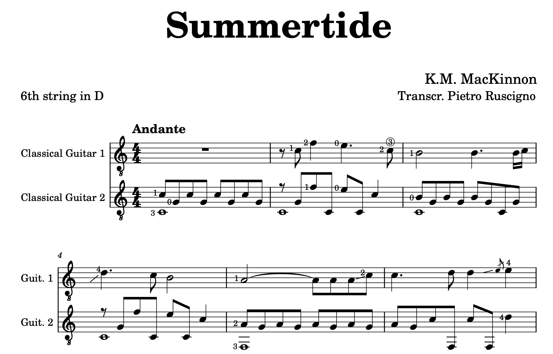 Summertide by K.M. MacKinnon sheet music