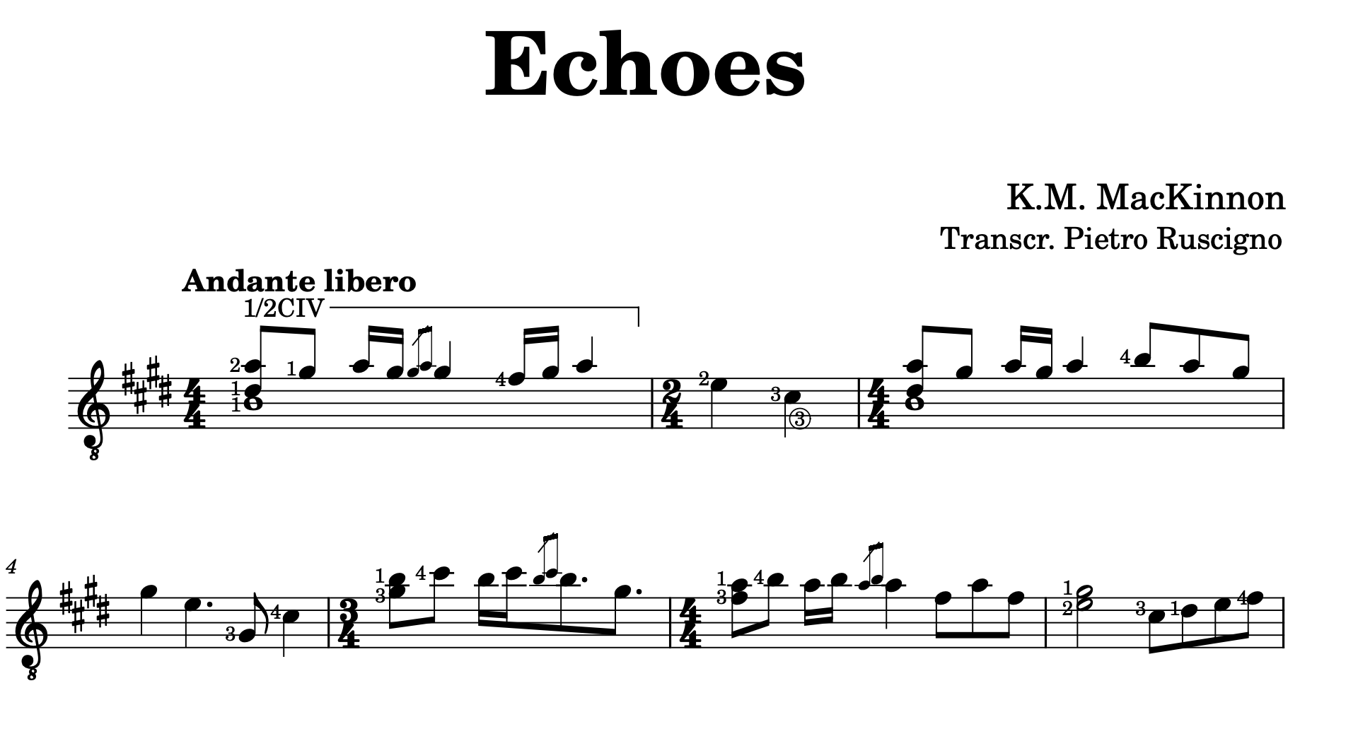 Echoes by K.M. MacKinnon sheet music