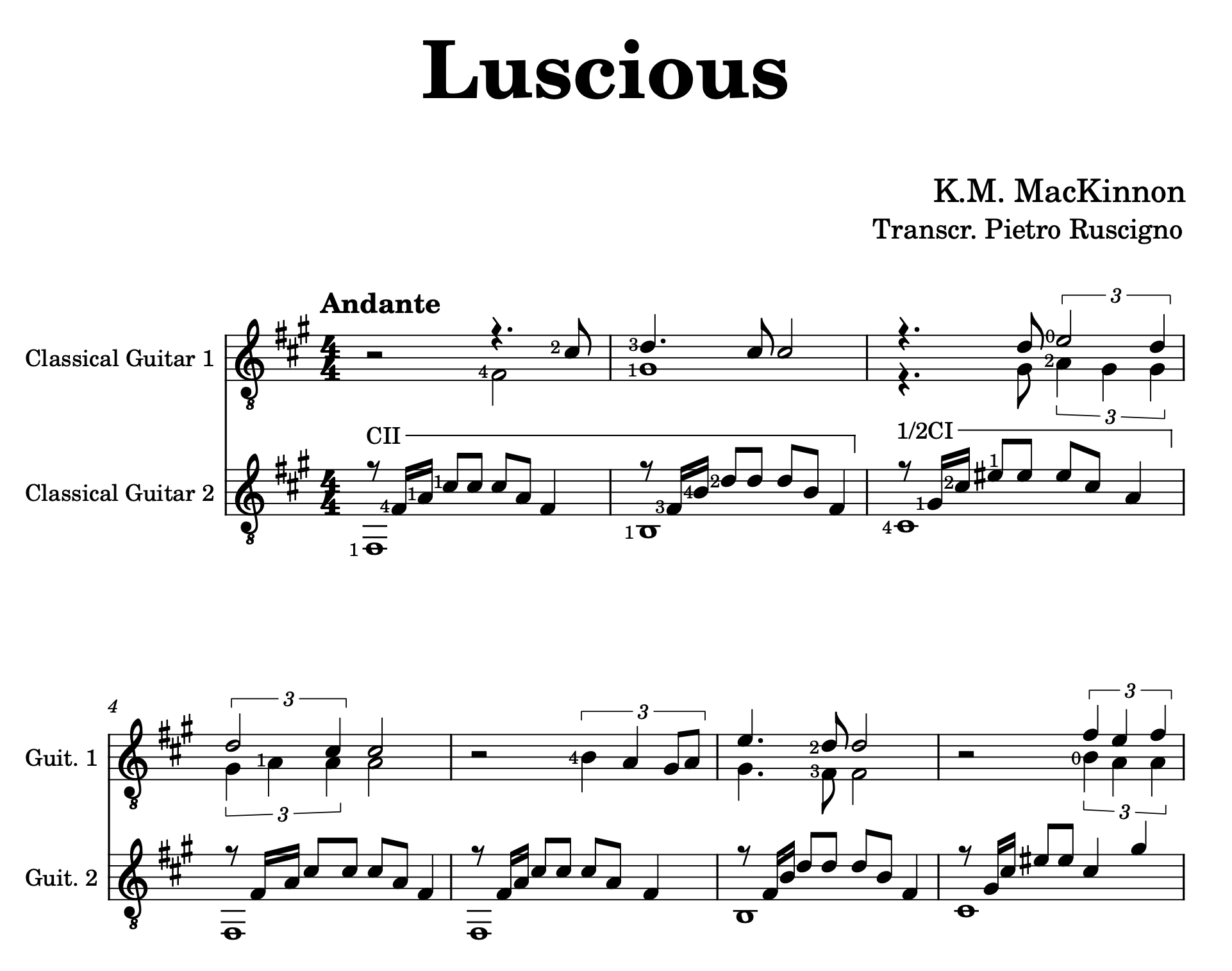 Luscious by K.M. MacKinnon pdf sheet music