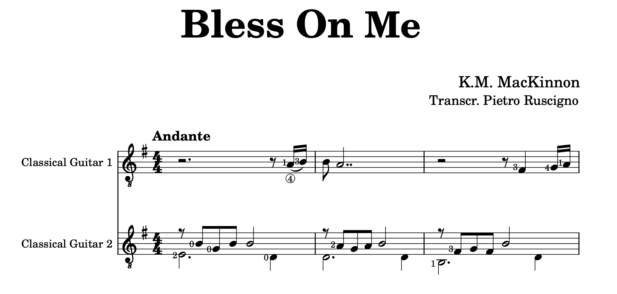 Bless on Me by K.M. MacKinnon sheet music