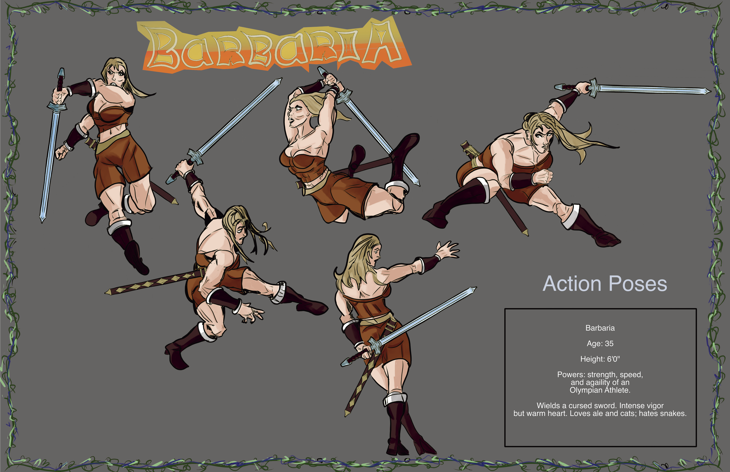 Barbaria - Action Poses