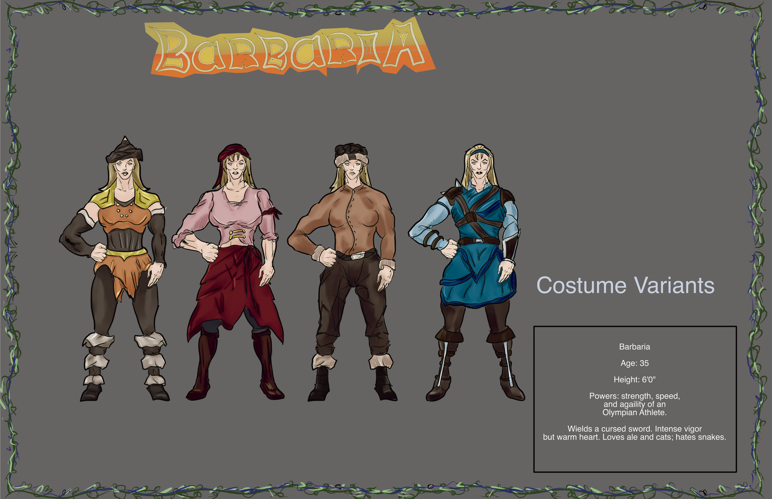 Barbaria - Costume Variants