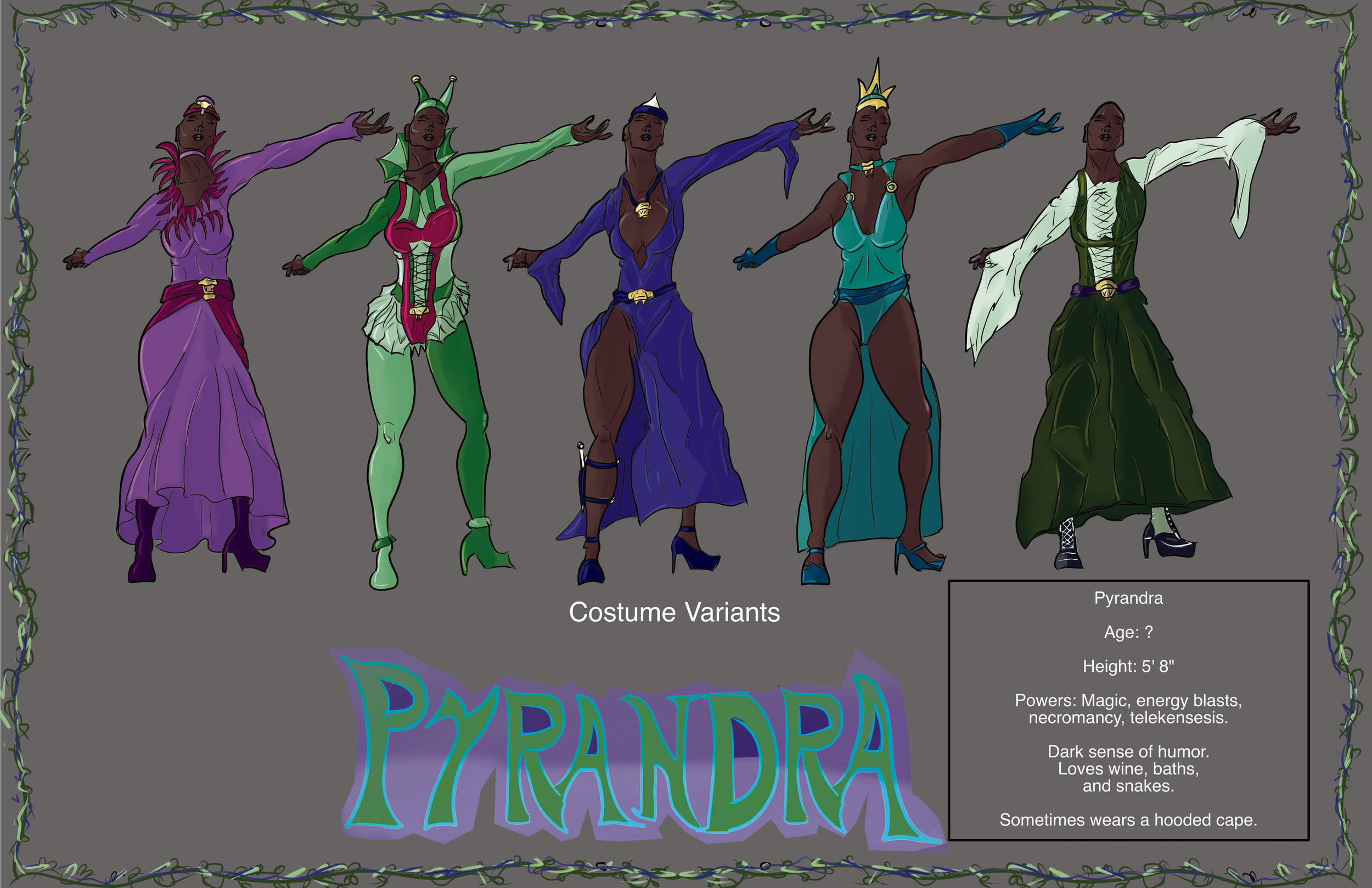 Pyrandra - Costume Variants