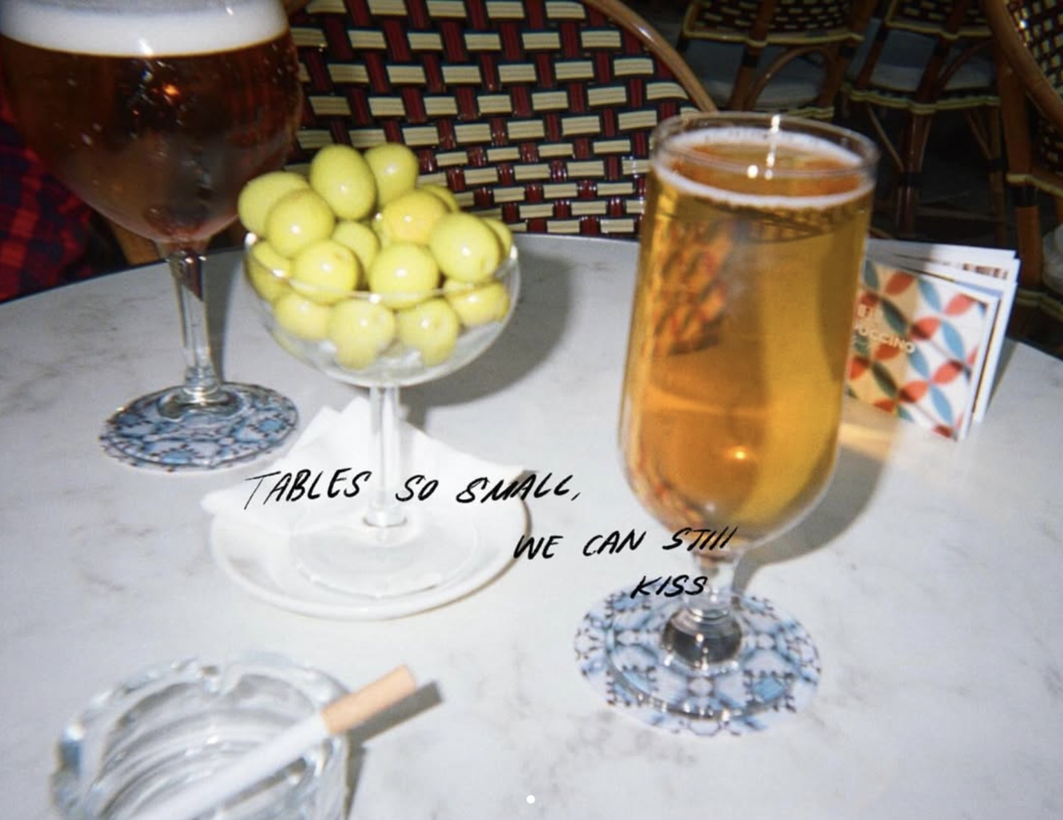 'Tables so small we can still kiss' by gothsloth