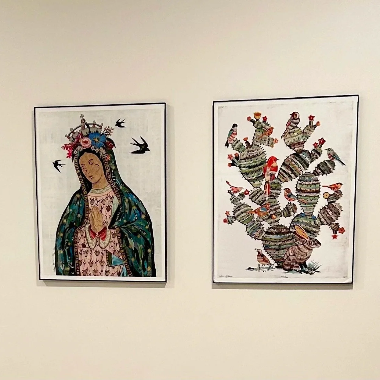 'Guadalupe' and 'Desert Morning Jackrabbit' by Dolan Geiman