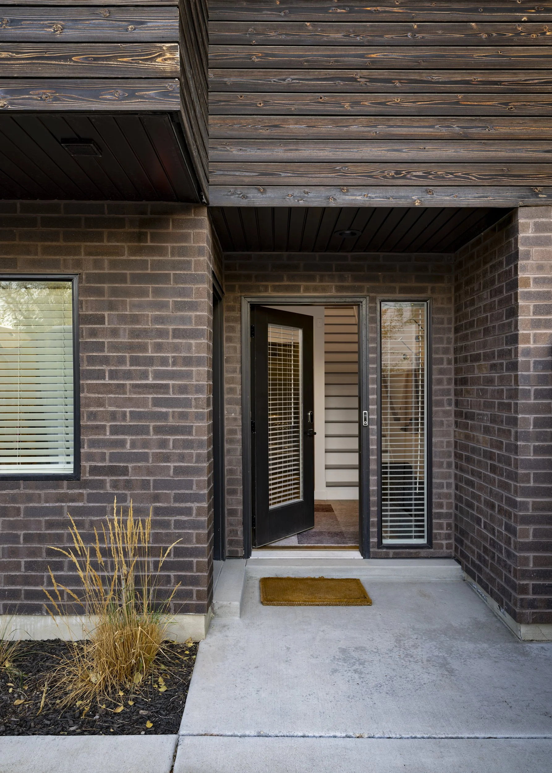 The Ruby is part of a group of 12, 3-story units tucked away off of West Temple with three secured entrances; one keypad gate on West Temple, one keypad gate on the alley between West Temple and Jefferson, and one car-gate for entry into the garages 