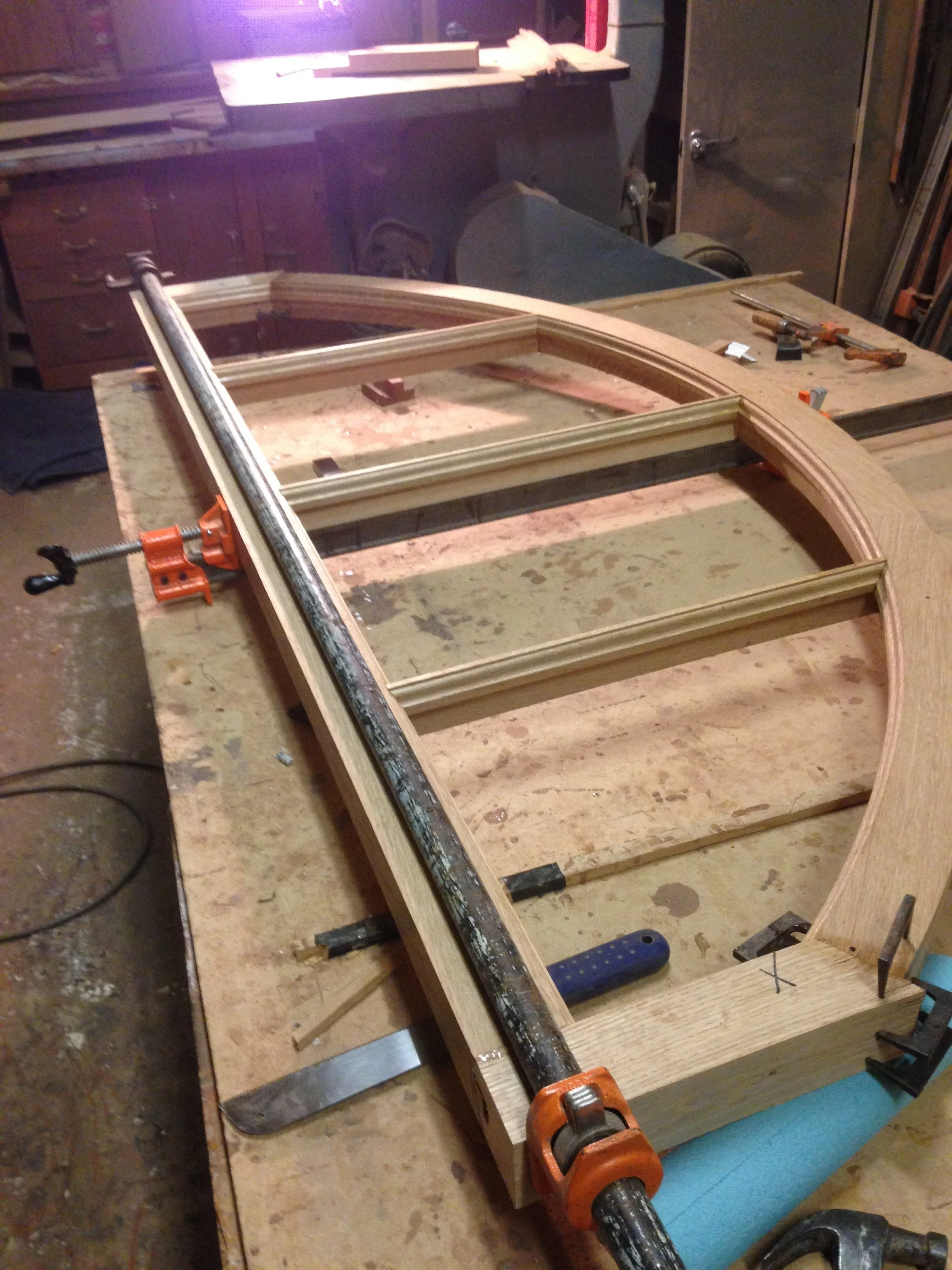 Arched Door - Gluing Arch.JPG