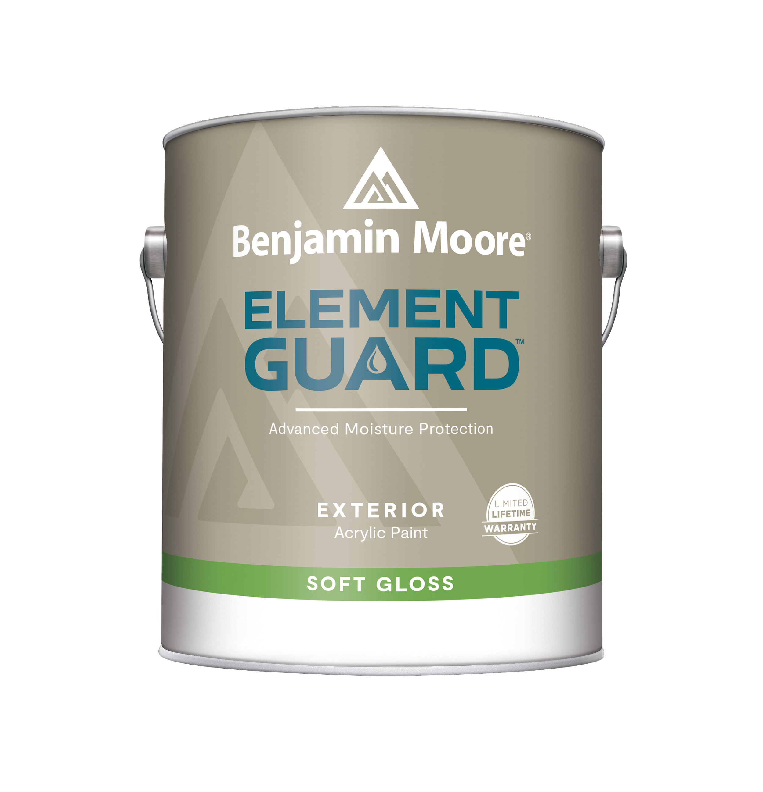 Element Guard™ Exterior Paint - Soft Gloss Benjamin Moore For beautiful exteriors that stand up to the elements Element Guard is the exterior paint specially formulated to offer advanced moisture protection that performs in any weather.